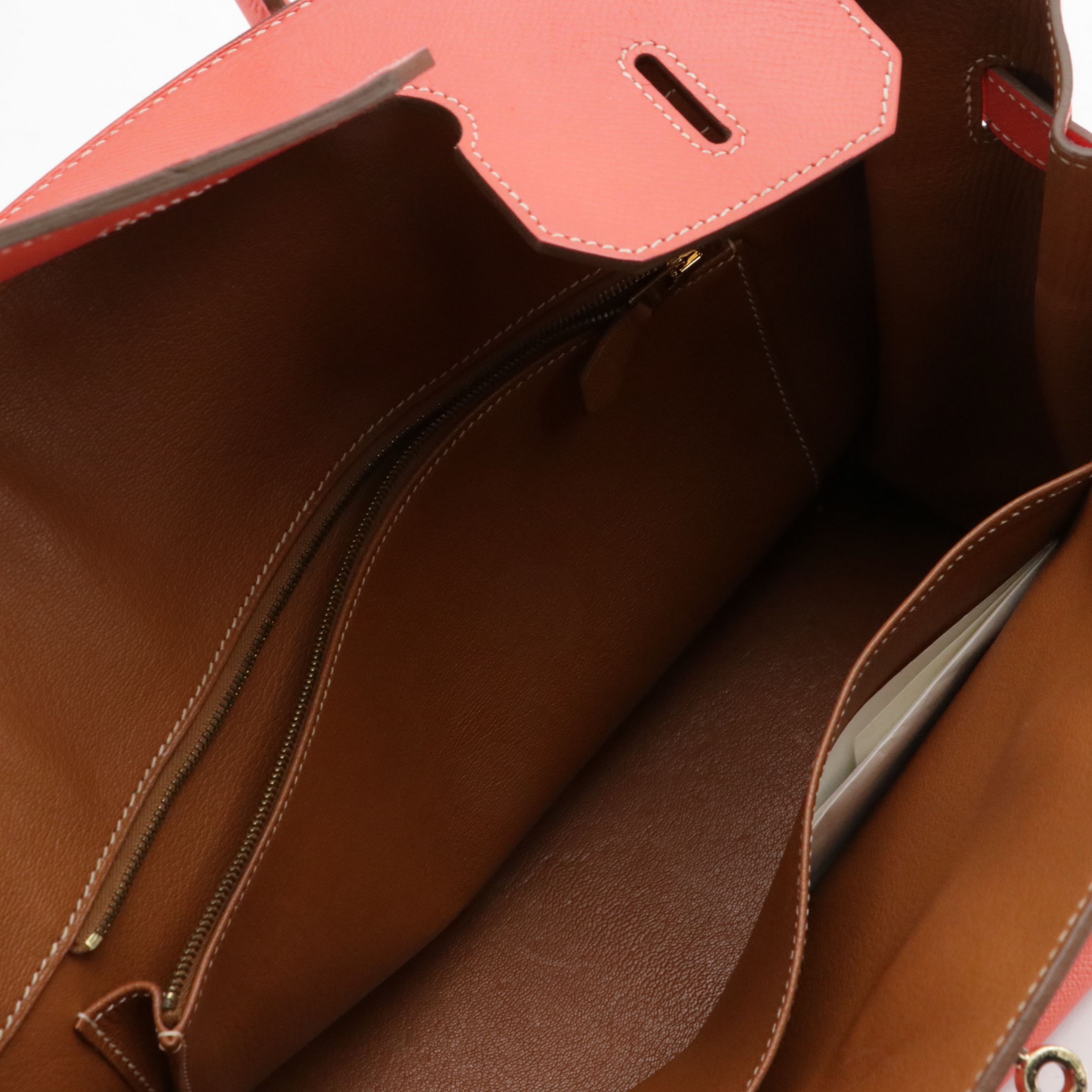 Hermès Birkin 35 Satchel in Bright Coral Epsom Leather