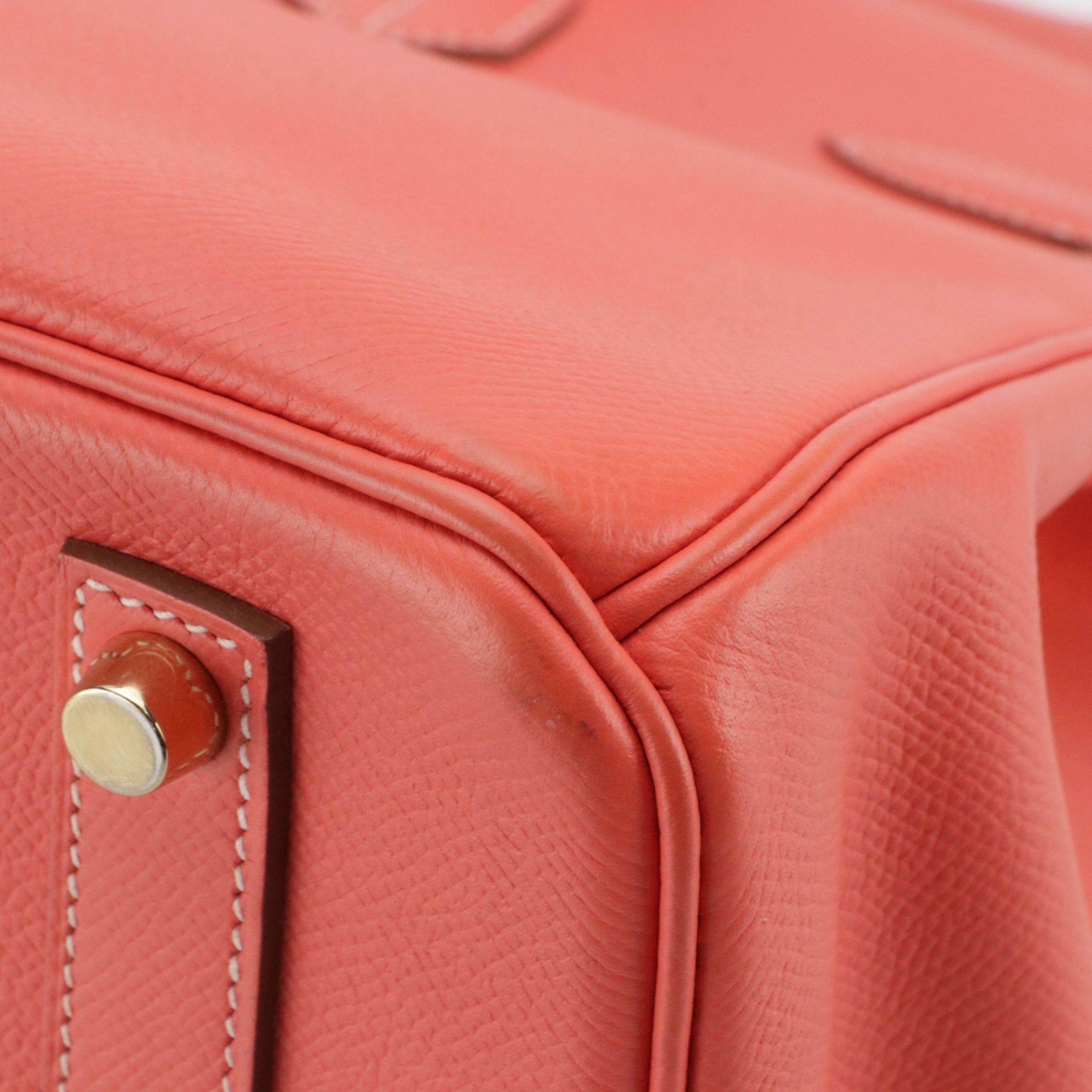 Hermès Birkin 35 Satchel in Bright Coral Epsom Leather