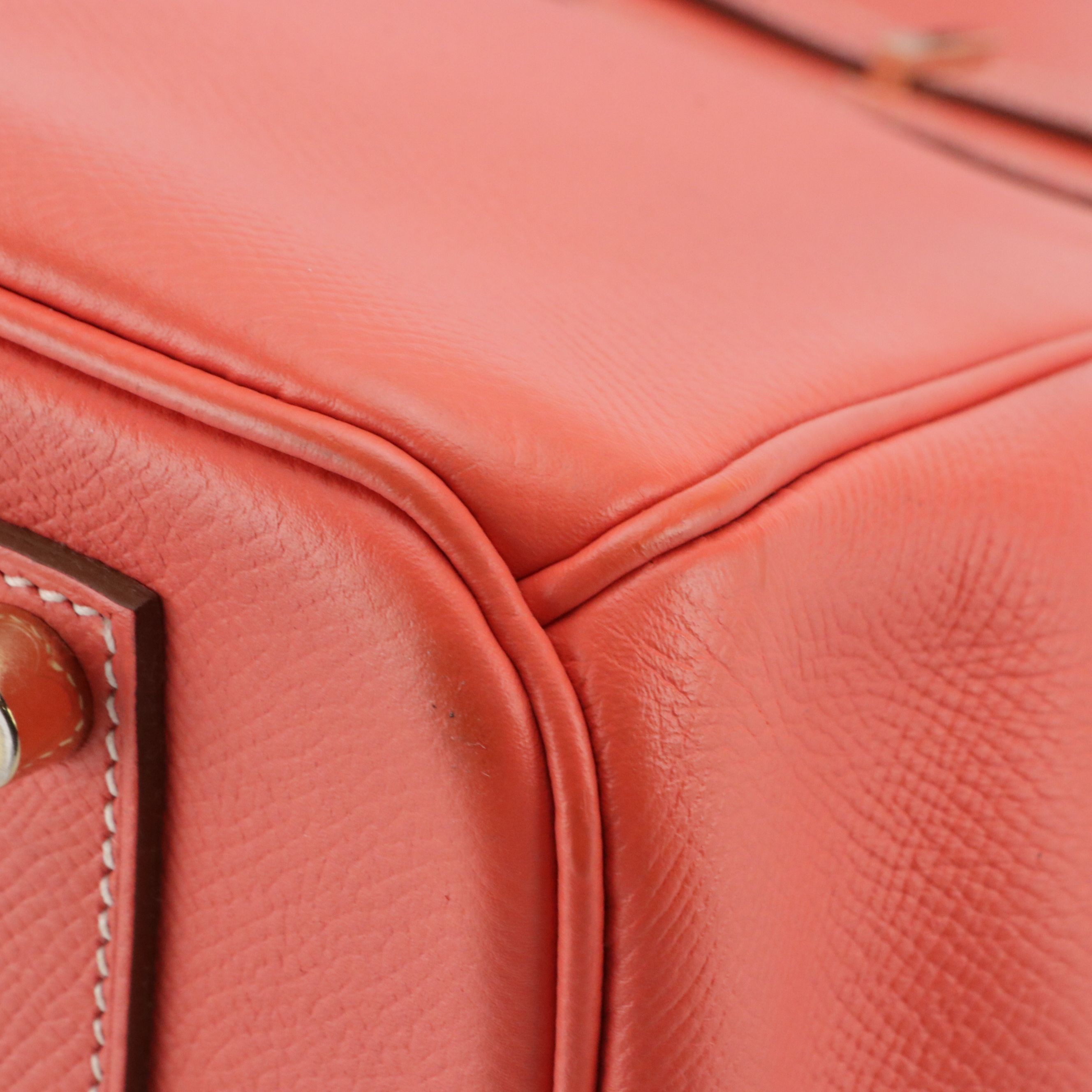 Hermès Birkin 35 Satchel in Bright Coral Epsom Leather