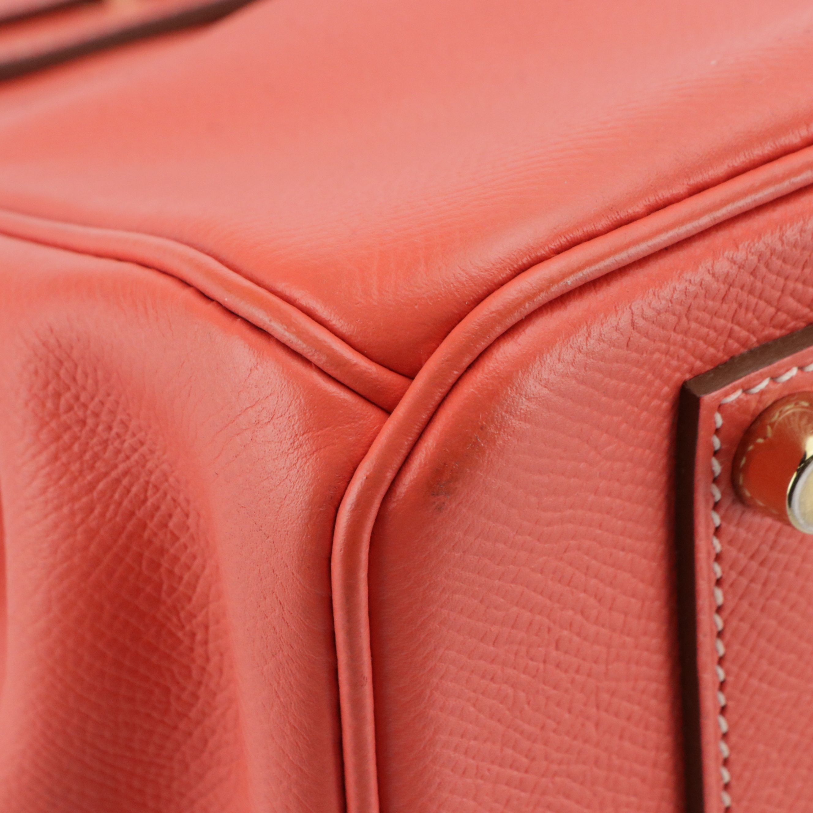 Hermès Birkin 35 Satchel in Bright Coral Epsom Leather