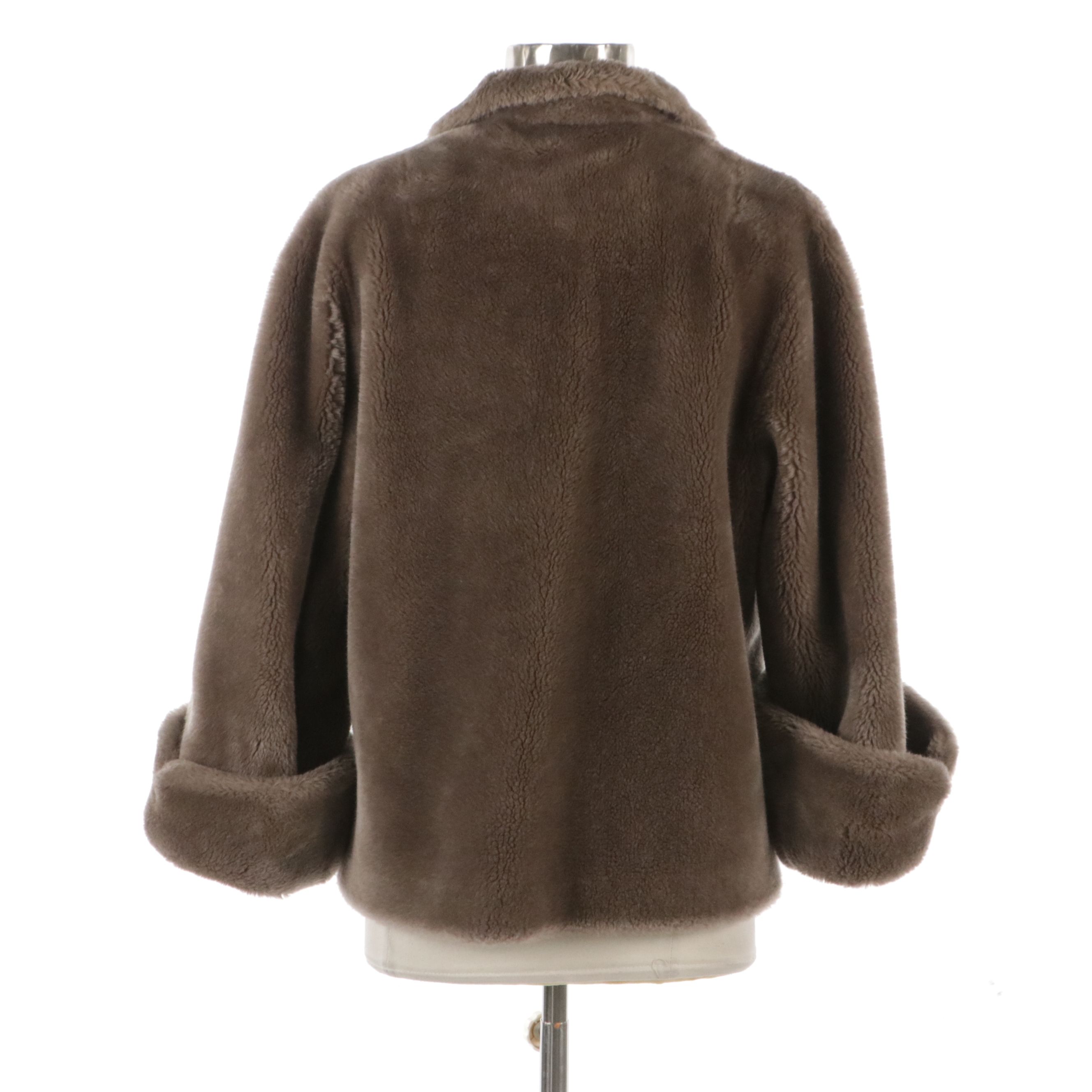 Kraeton Swing Jacket in Borgana Faux Fur Textile, circa 1950
