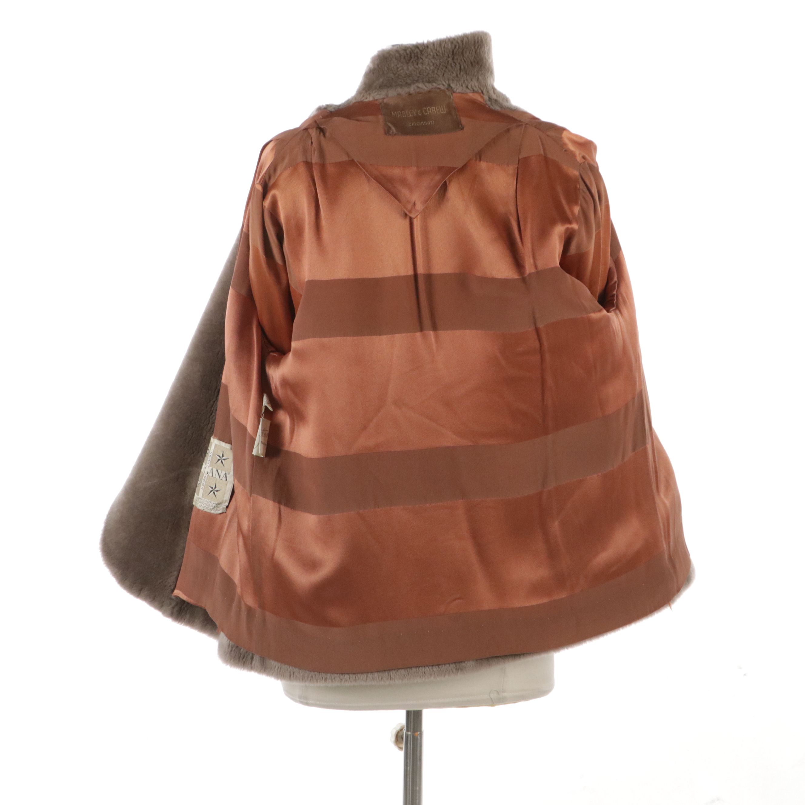 Kraeton Swing Jacket in Borgana Faux Fur Textile, circa 1950