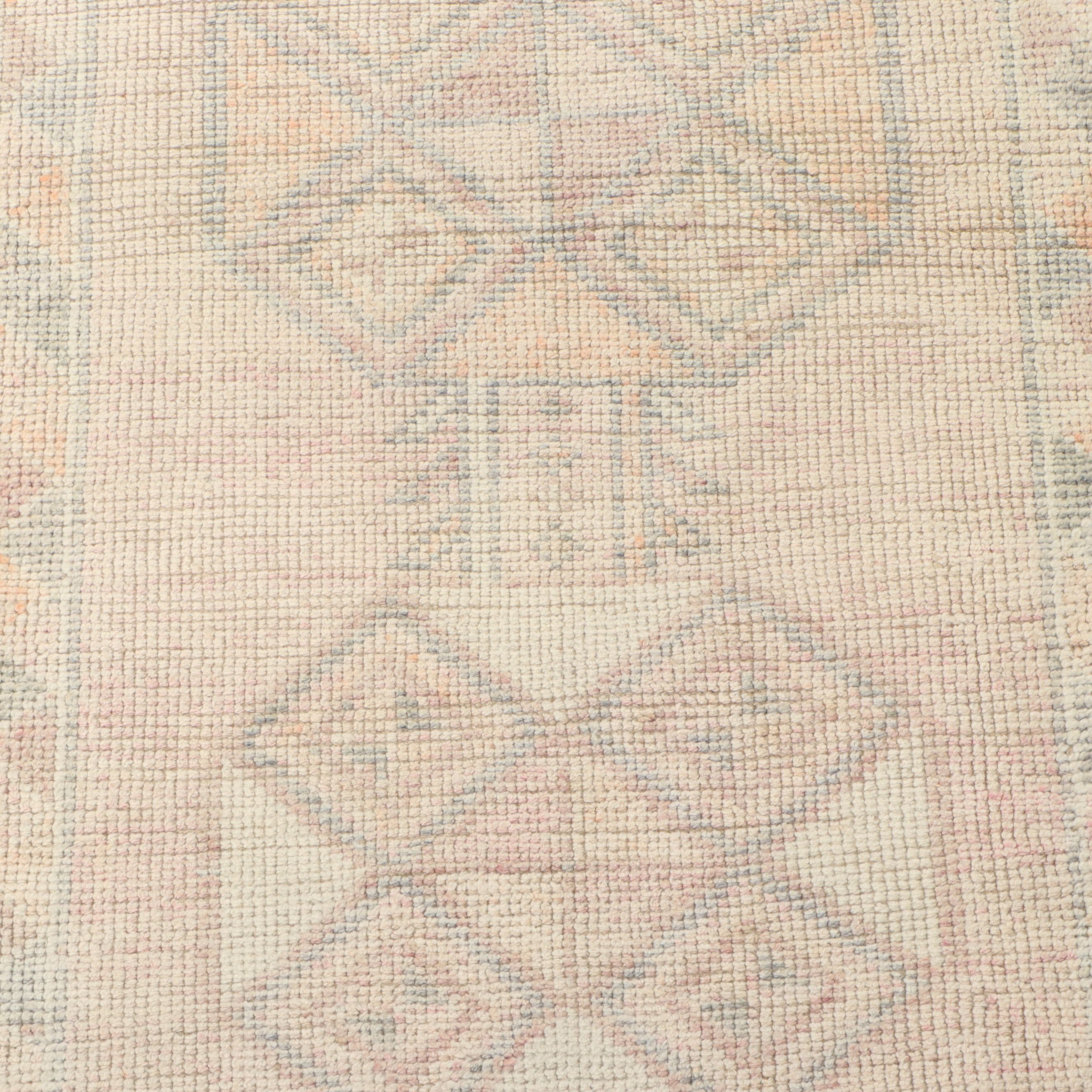 2'11 x 11'5 Hand-Knotted Turkish Oushak Carpet Runner