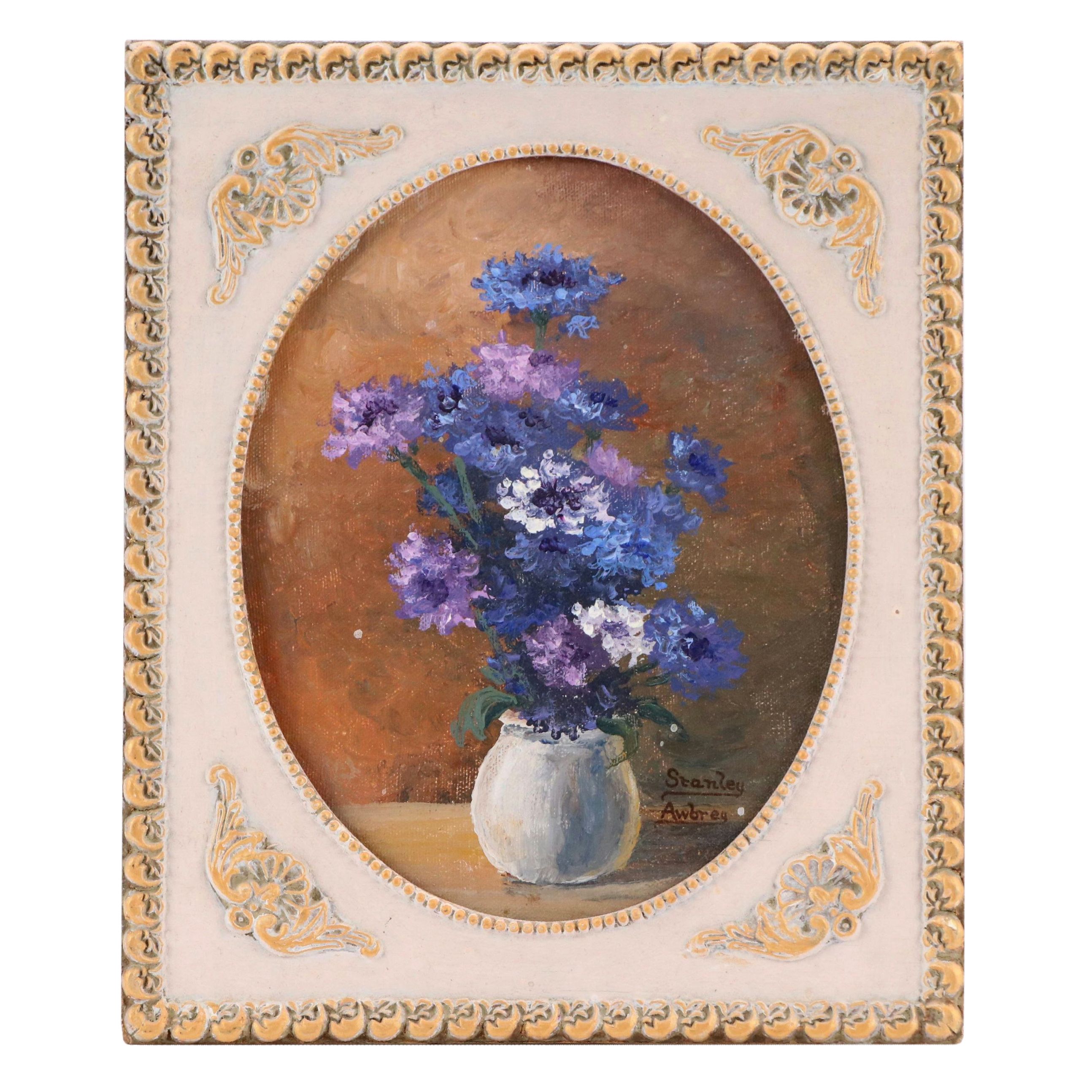 Floral Still Life Oil Painting, Mid-20th Century