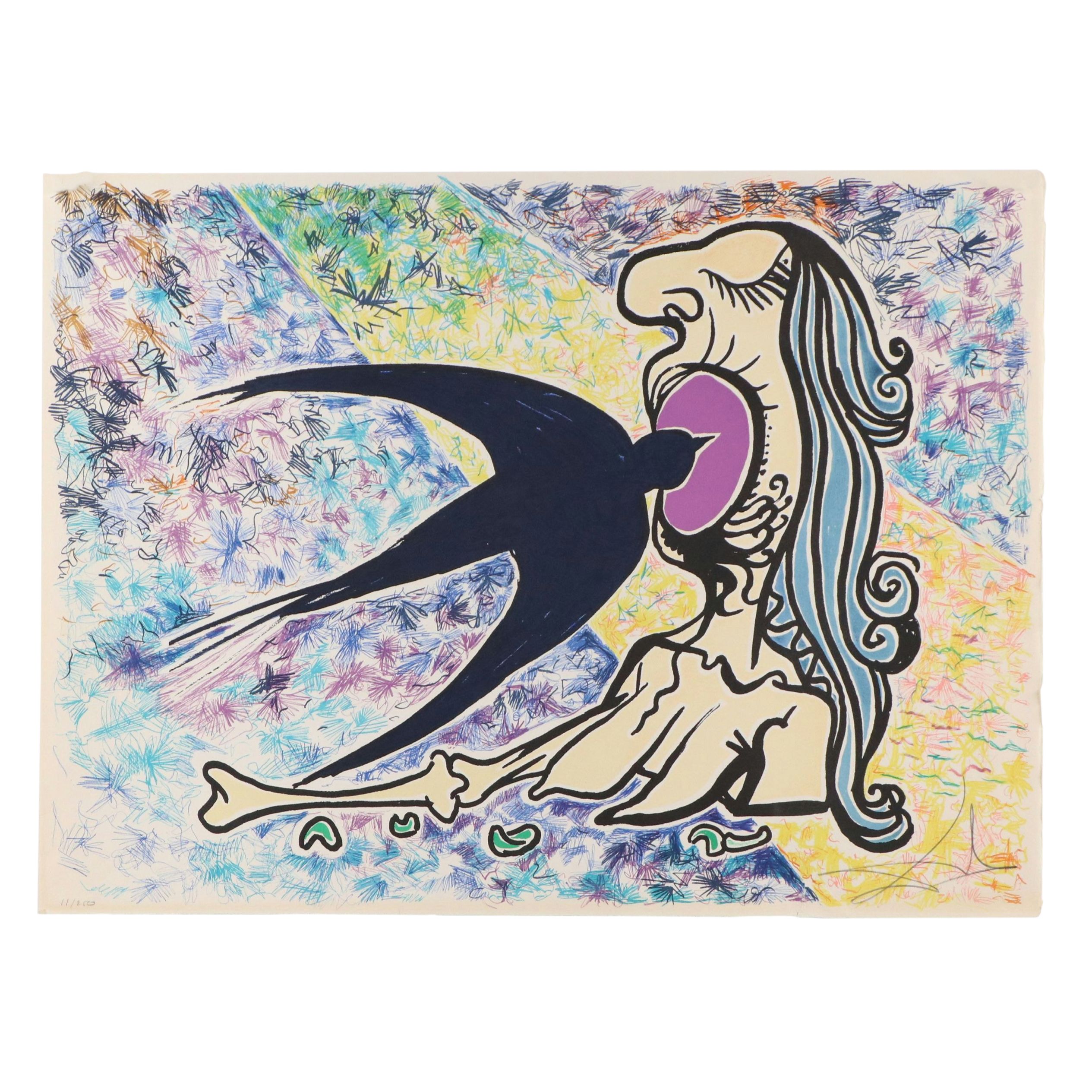 Salvador Dalí Lithograph "L'Hirondelle," 1976