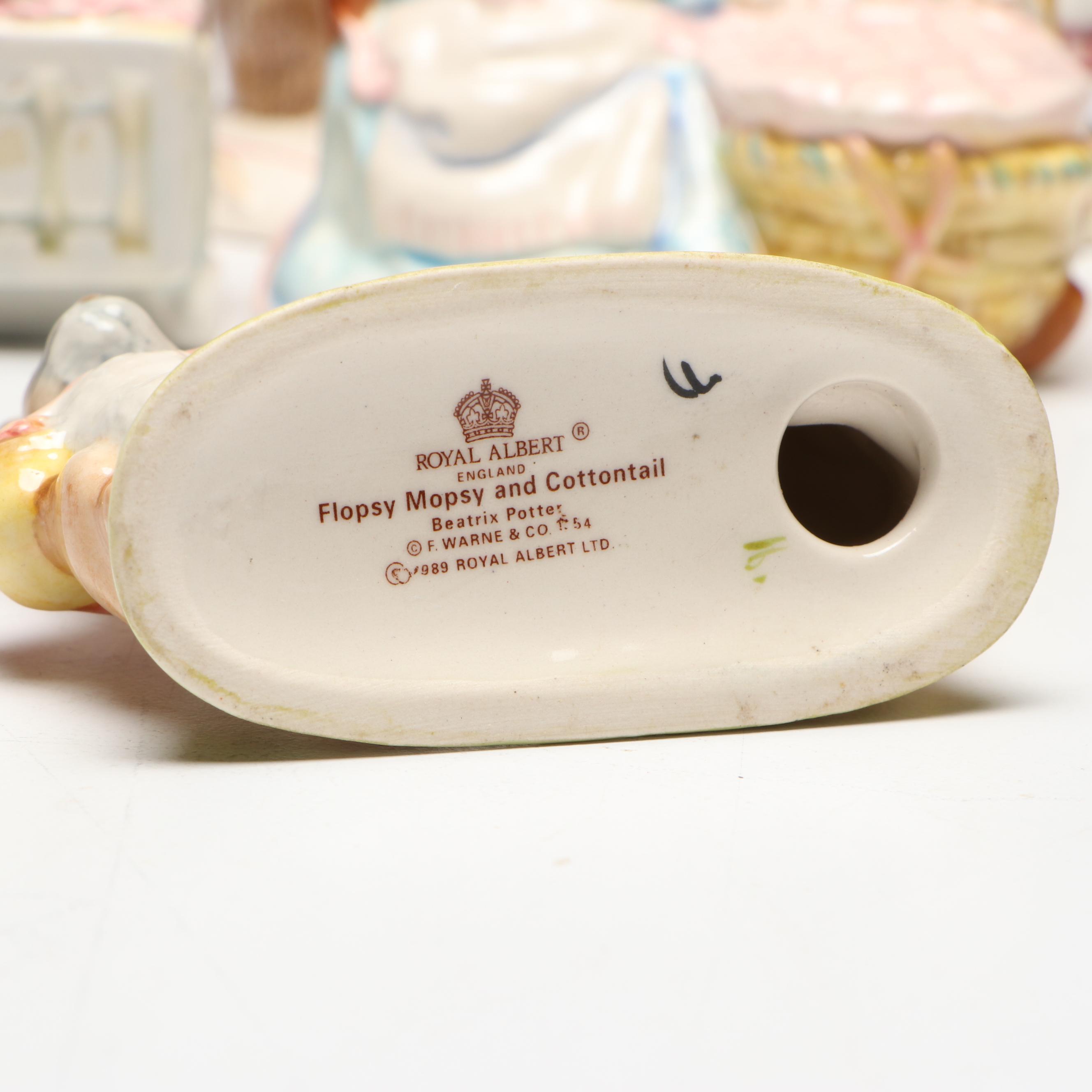 Royal Albert "Lady Mouse" with Other Beatrix Potter Figurines and Books