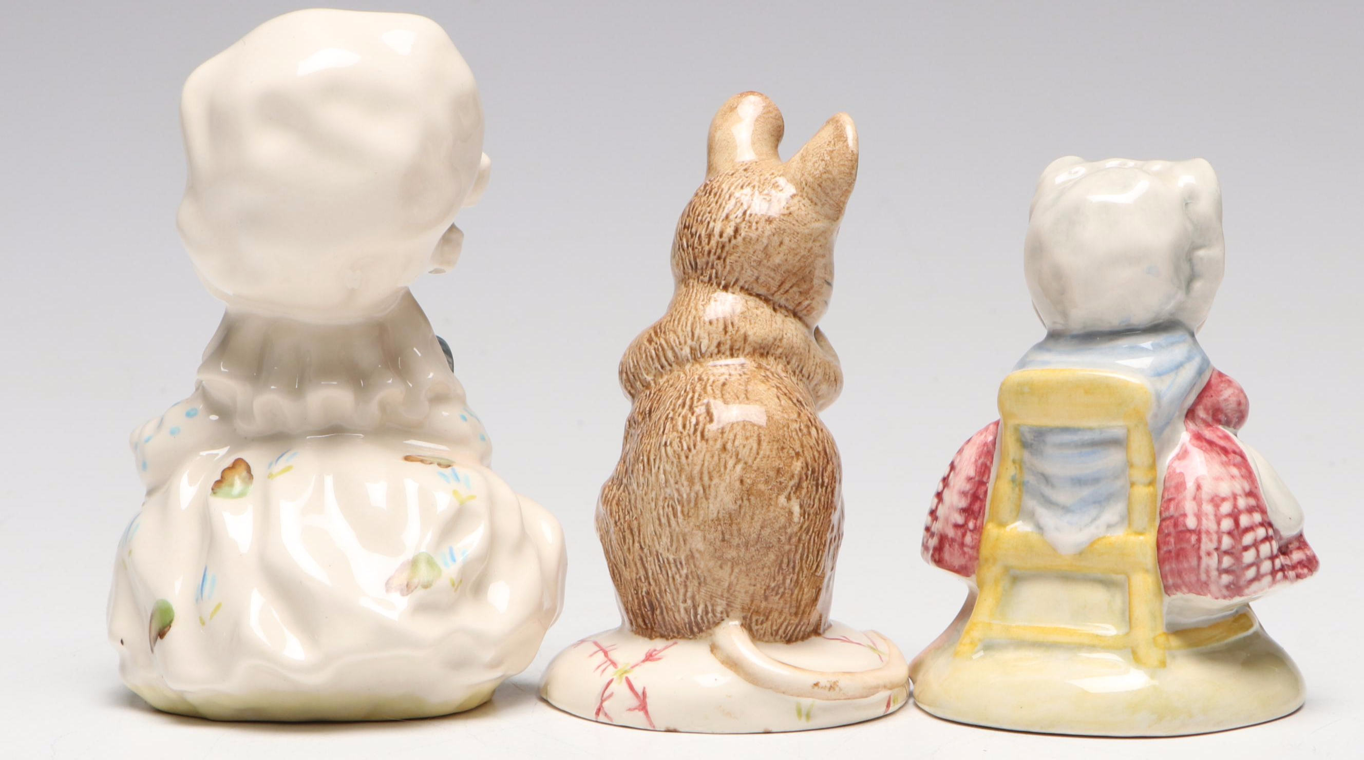 Royal Albert "Lady Mouse" with Other Beatrix Potter Figurines and Books