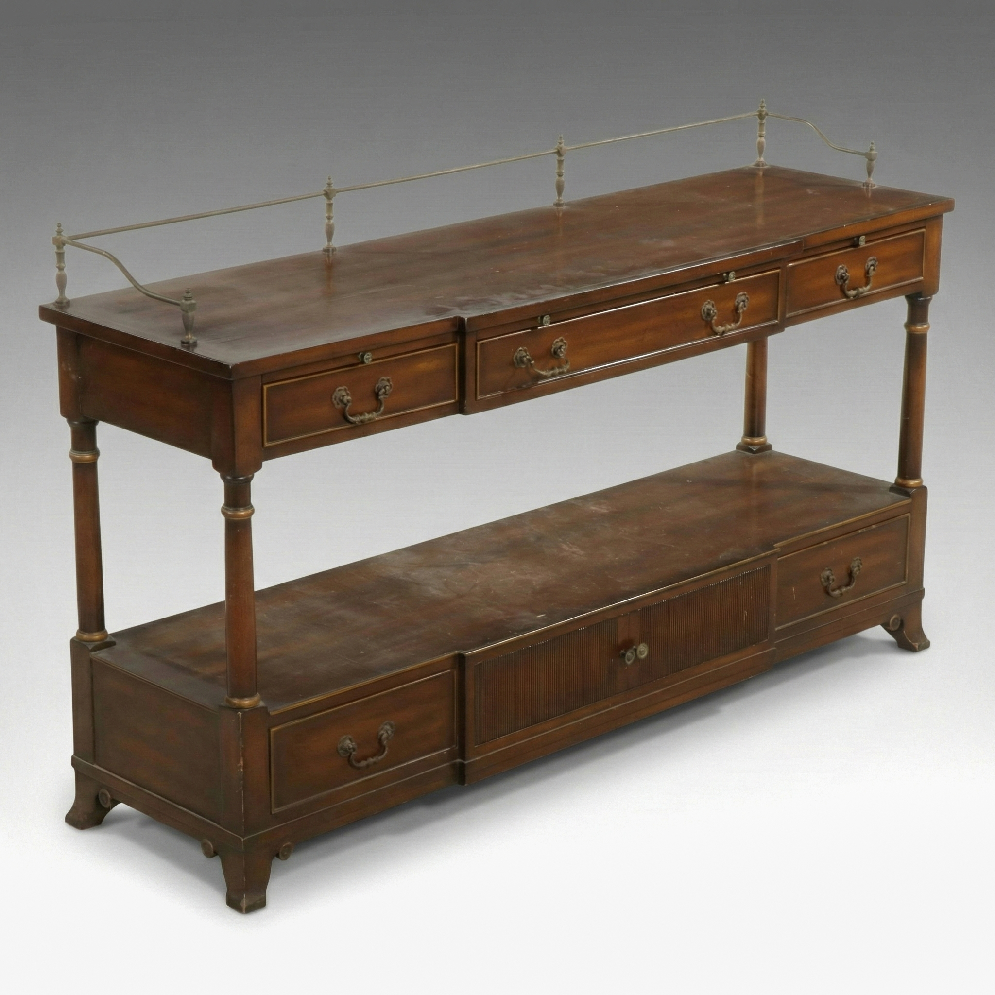Edwardian Mahogany Two-Tier Sideboard, Early 20th Century