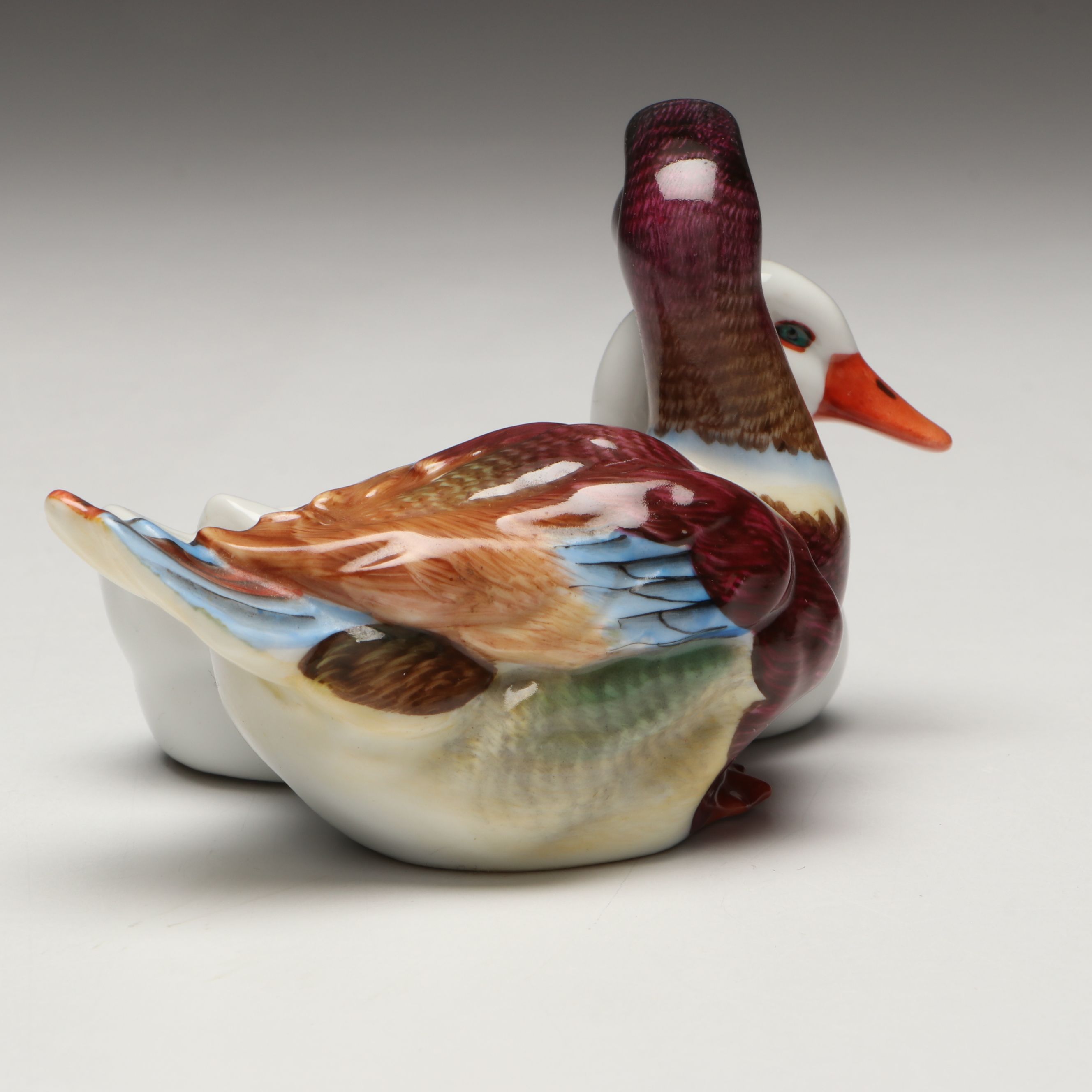 Herend Natural "Pair of Ducks" Porcelain Figurine