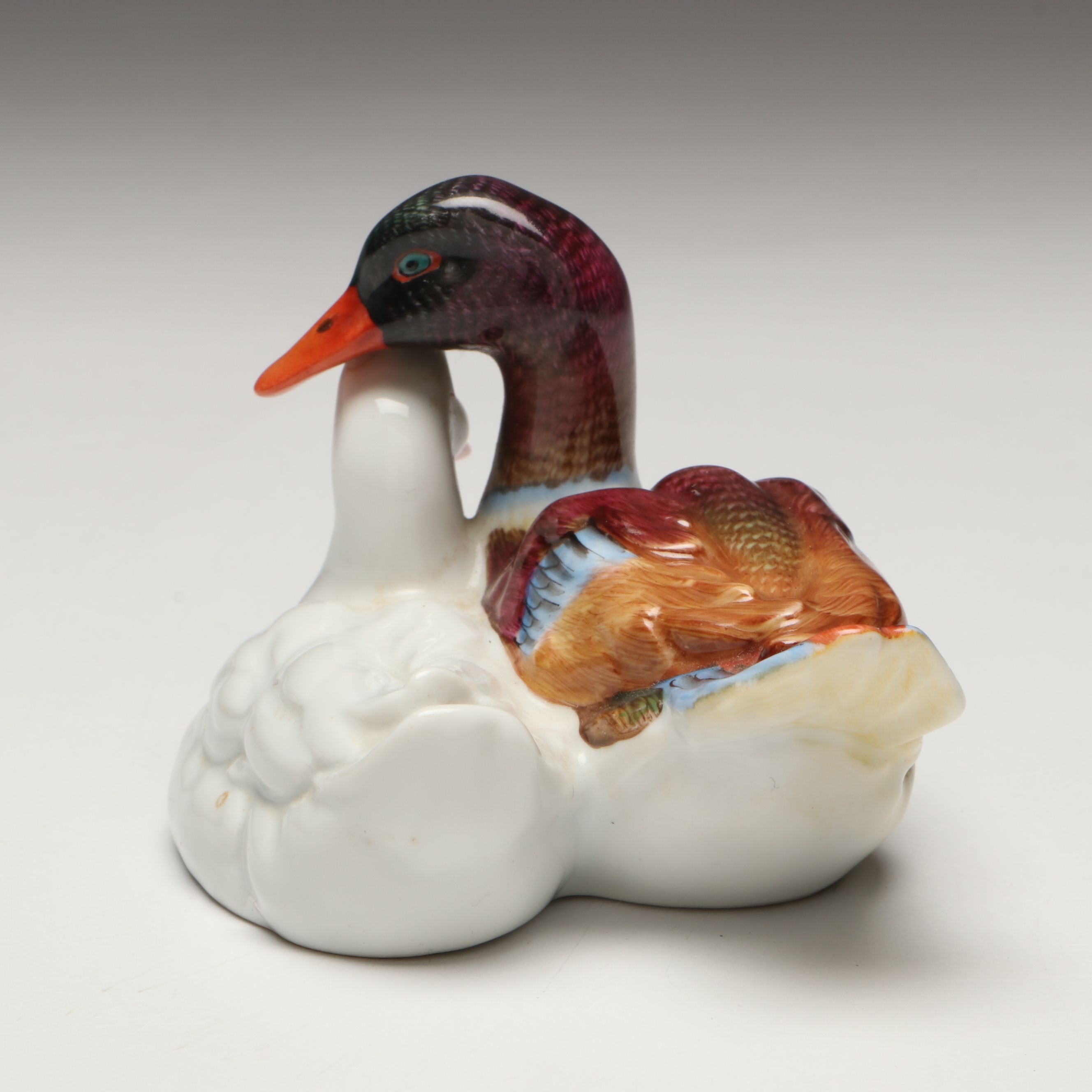 Herend Natural "Pair of Ducks" Porcelain Figurine