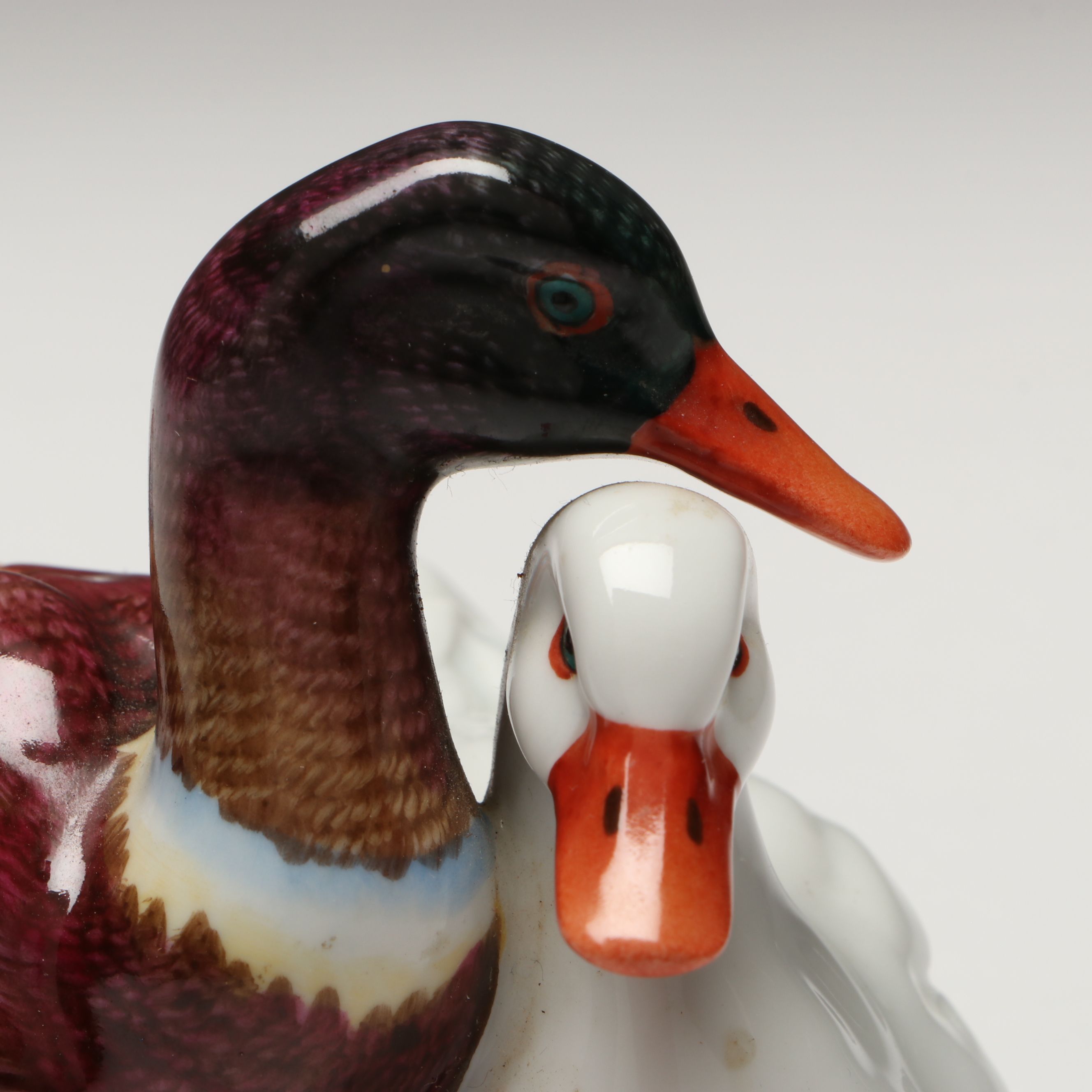 Herend Natural "Pair of Ducks" Porcelain Figurine