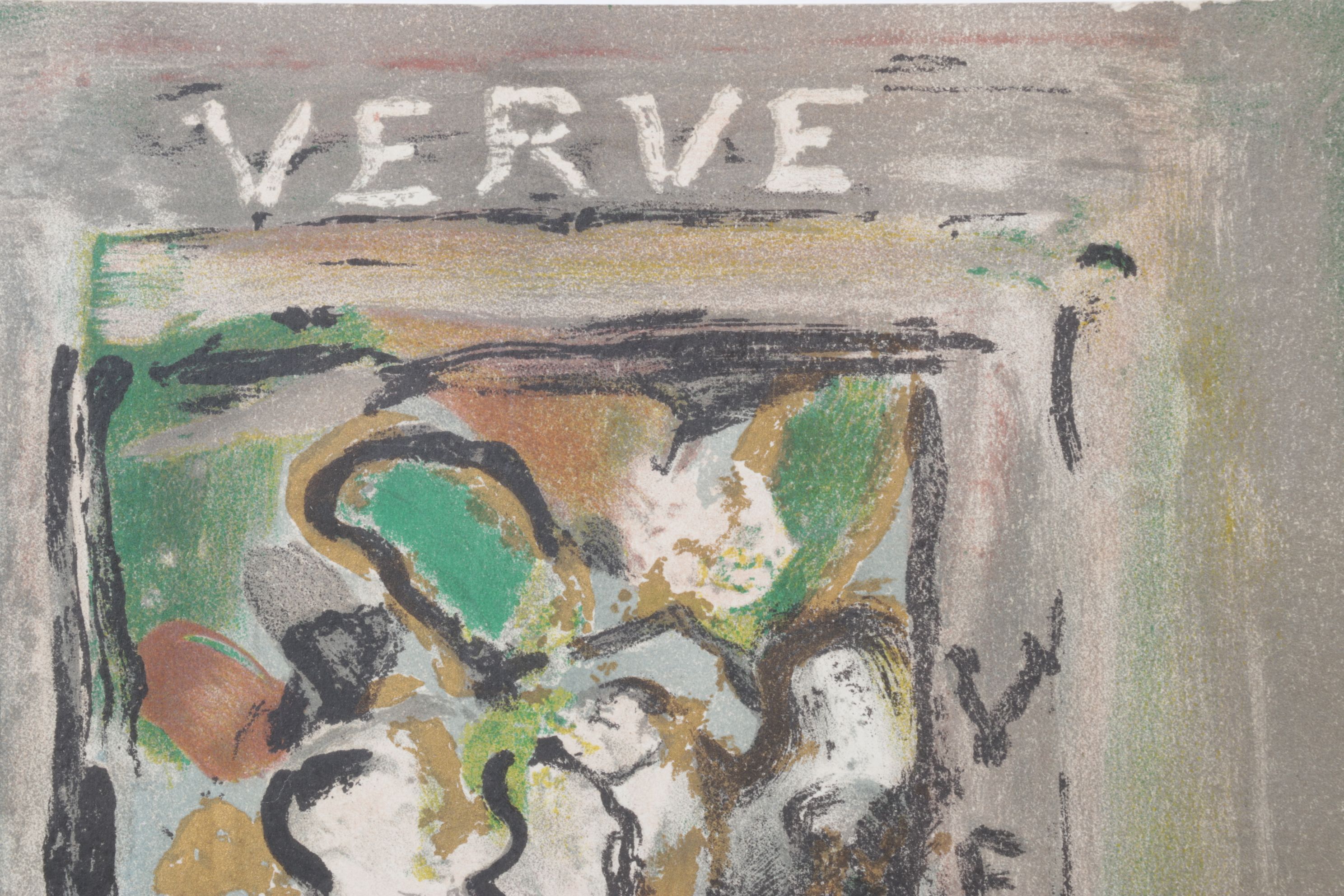 Georges Rouault Color Lithograph Cover for "Verve," 1939