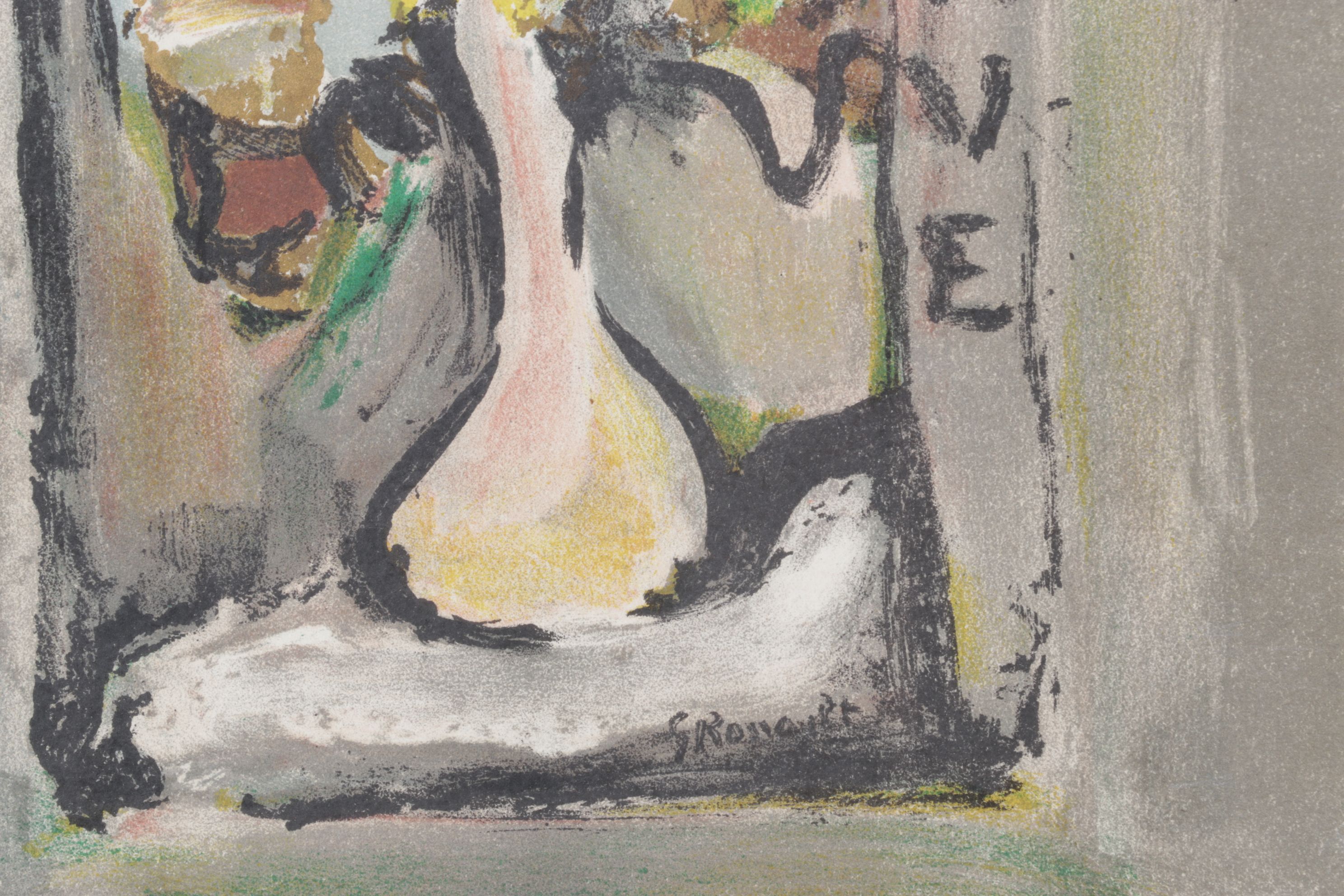 Georges Rouault Color Lithograph Cover for "Verve," 1939