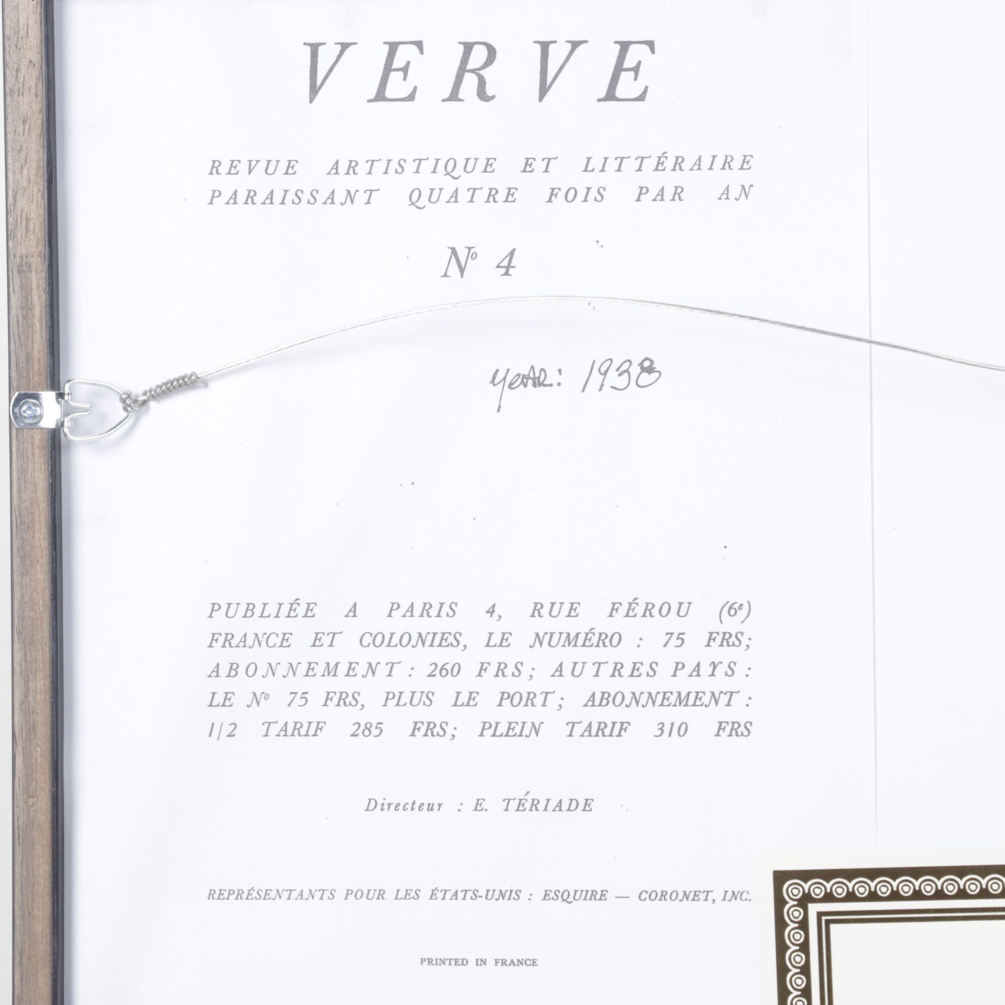 Georges Rouault Color Lithograph Cover for "Verve," 1939