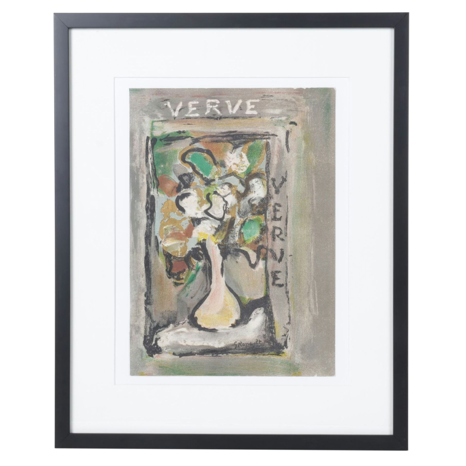 Georges Rouault Color Lithograph Cover for "Verve," 1939
