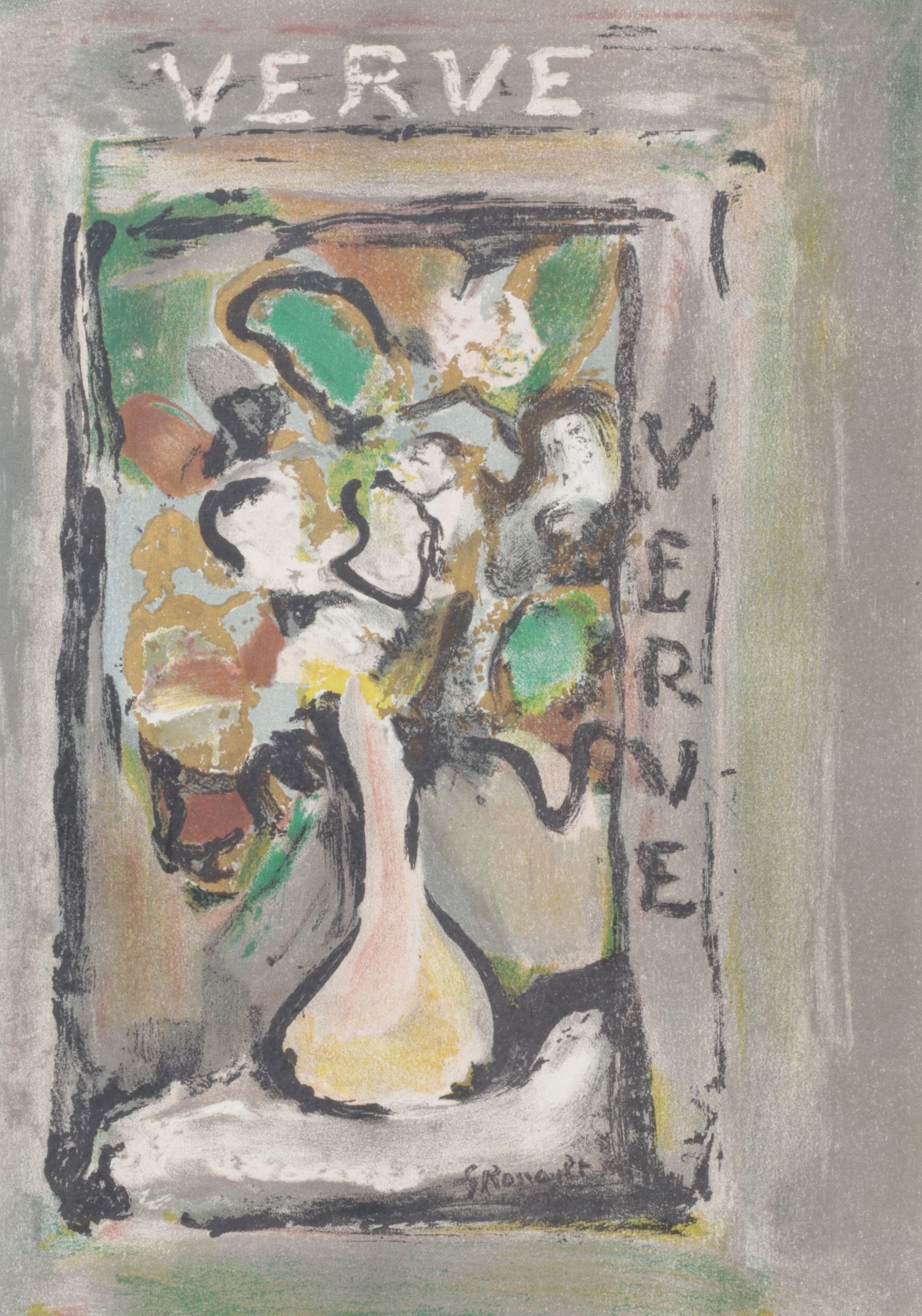Georges Rouault Color Lithograph Cover for "Verve," 1939
