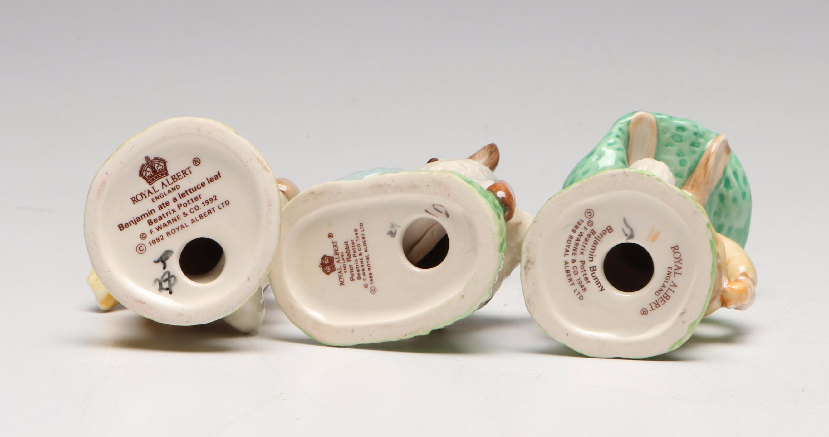 Beswick "Gardener Rabbit" with Other Beatrix Potter Figurines and Books