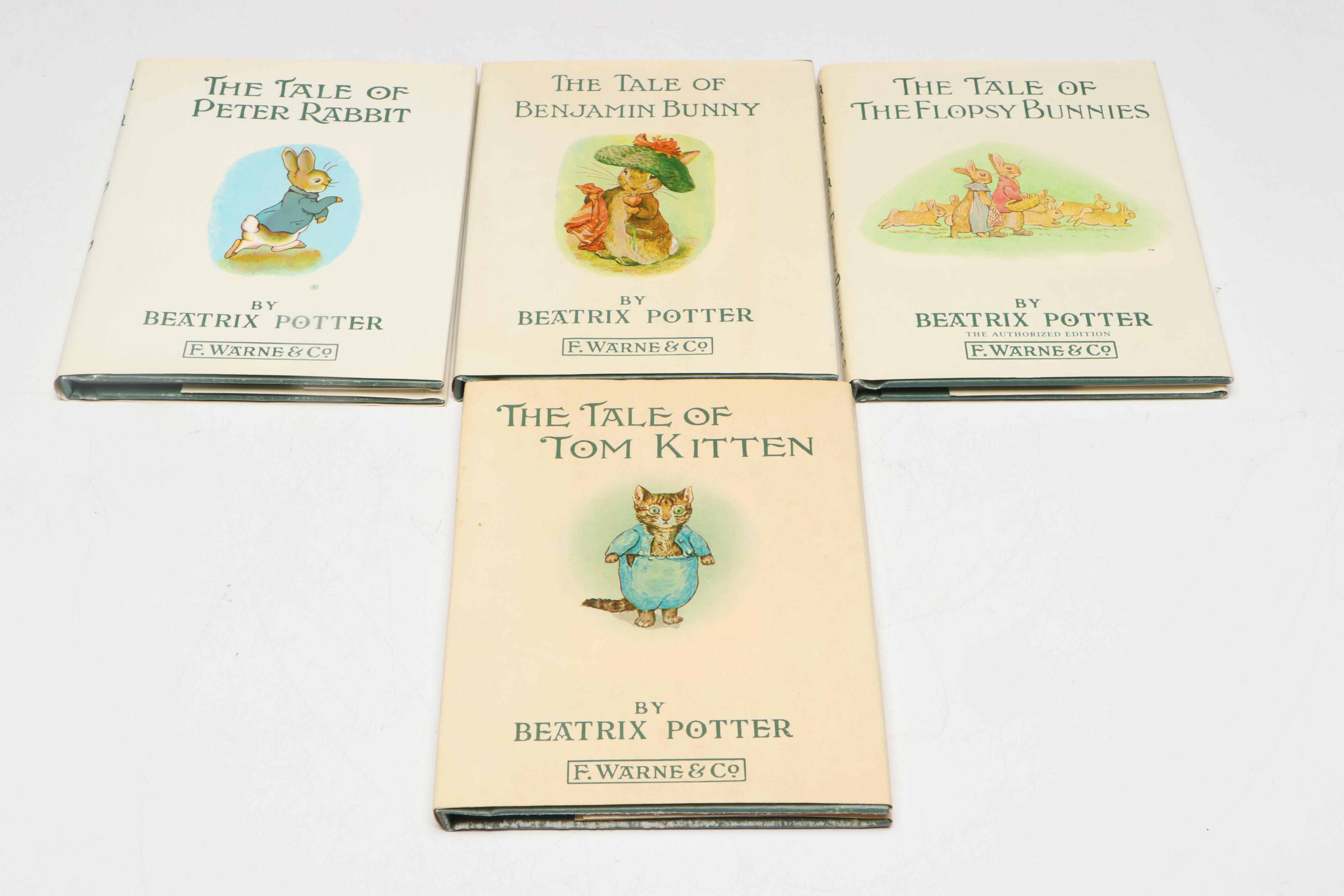 Beswick "Gardener Rabbit" with Other Beatrix Potter Figurines and Books