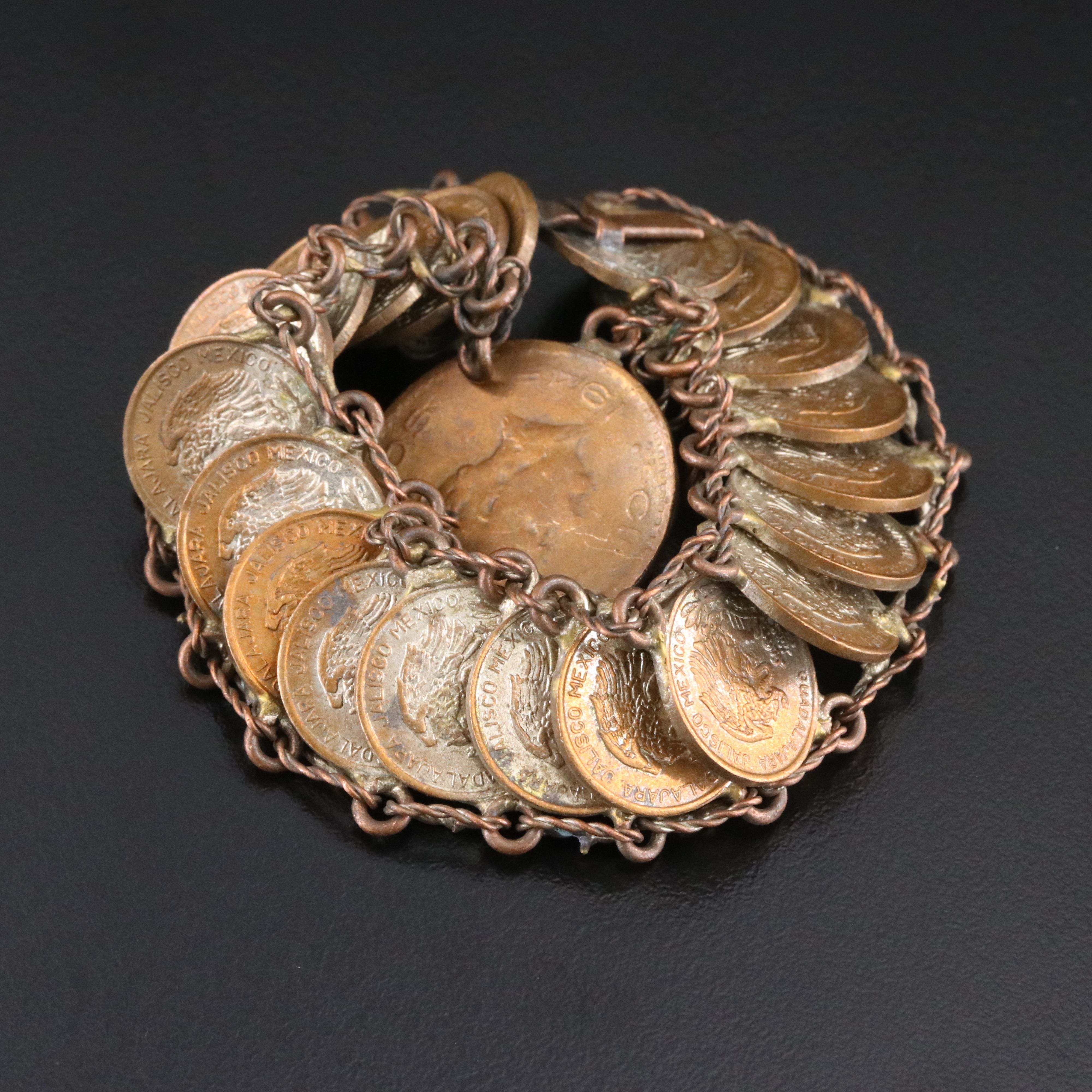 Repair Lot 1940s Coin Bracelet