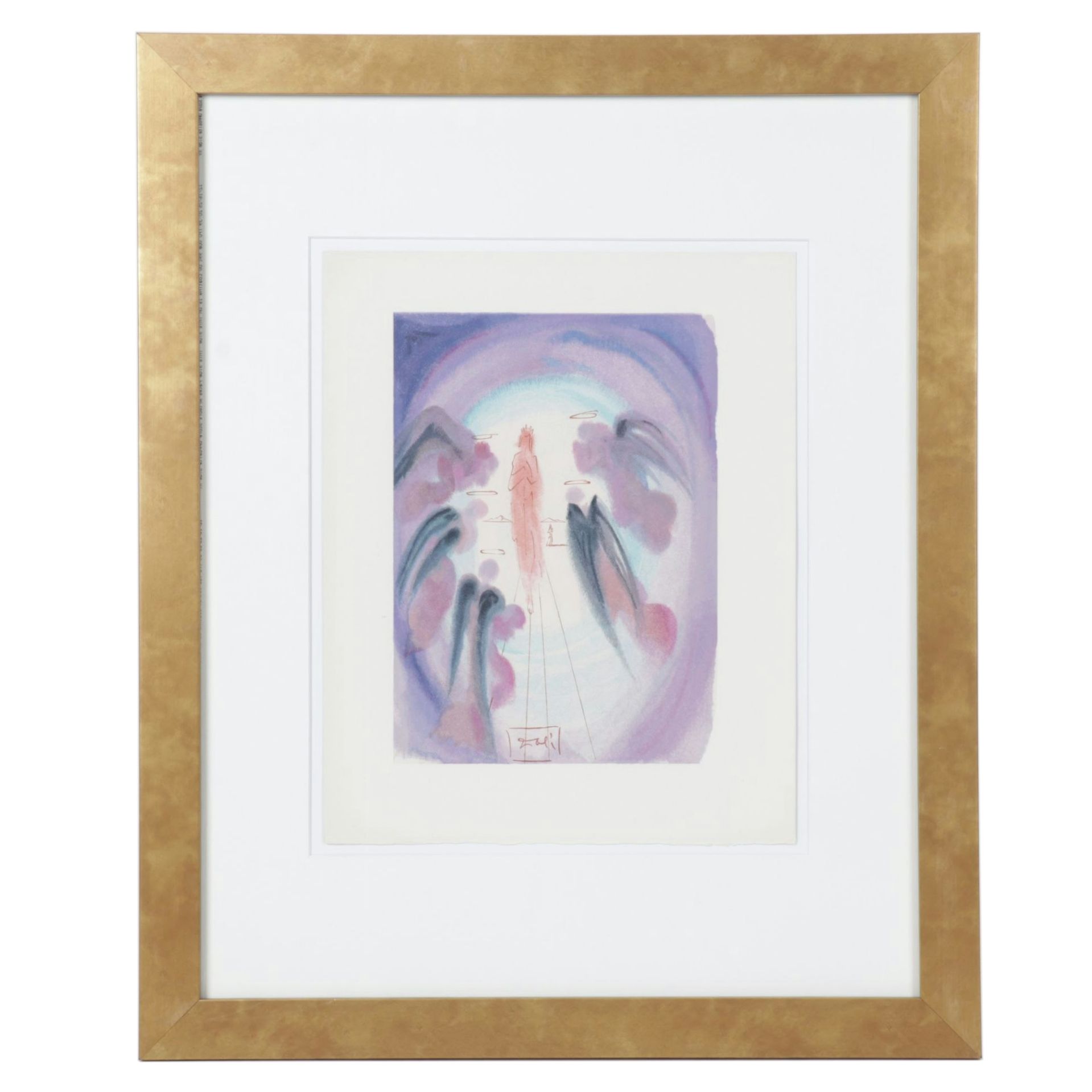 Salvador Dalí Wood Engraving "La joie des bienheureux", 1960-1964