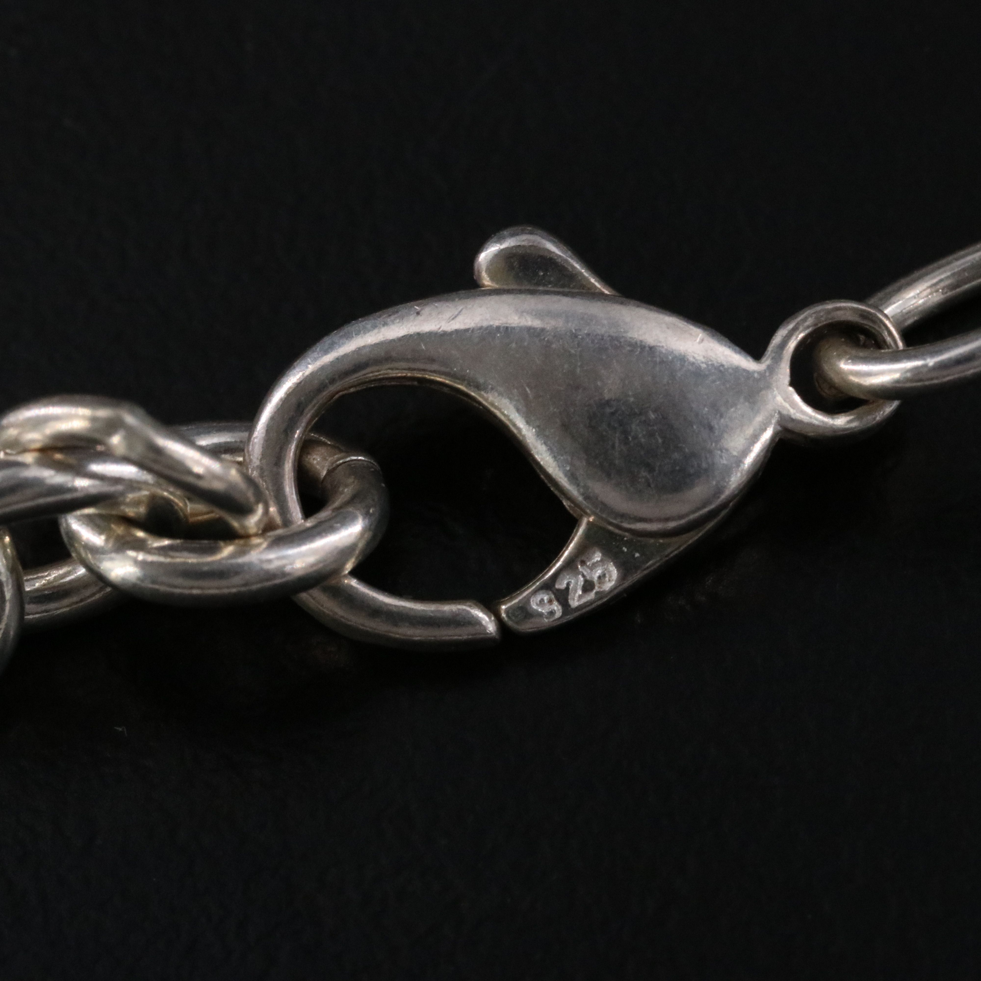 Tiffany & Co. Sterling Stencil Charm Bracelet