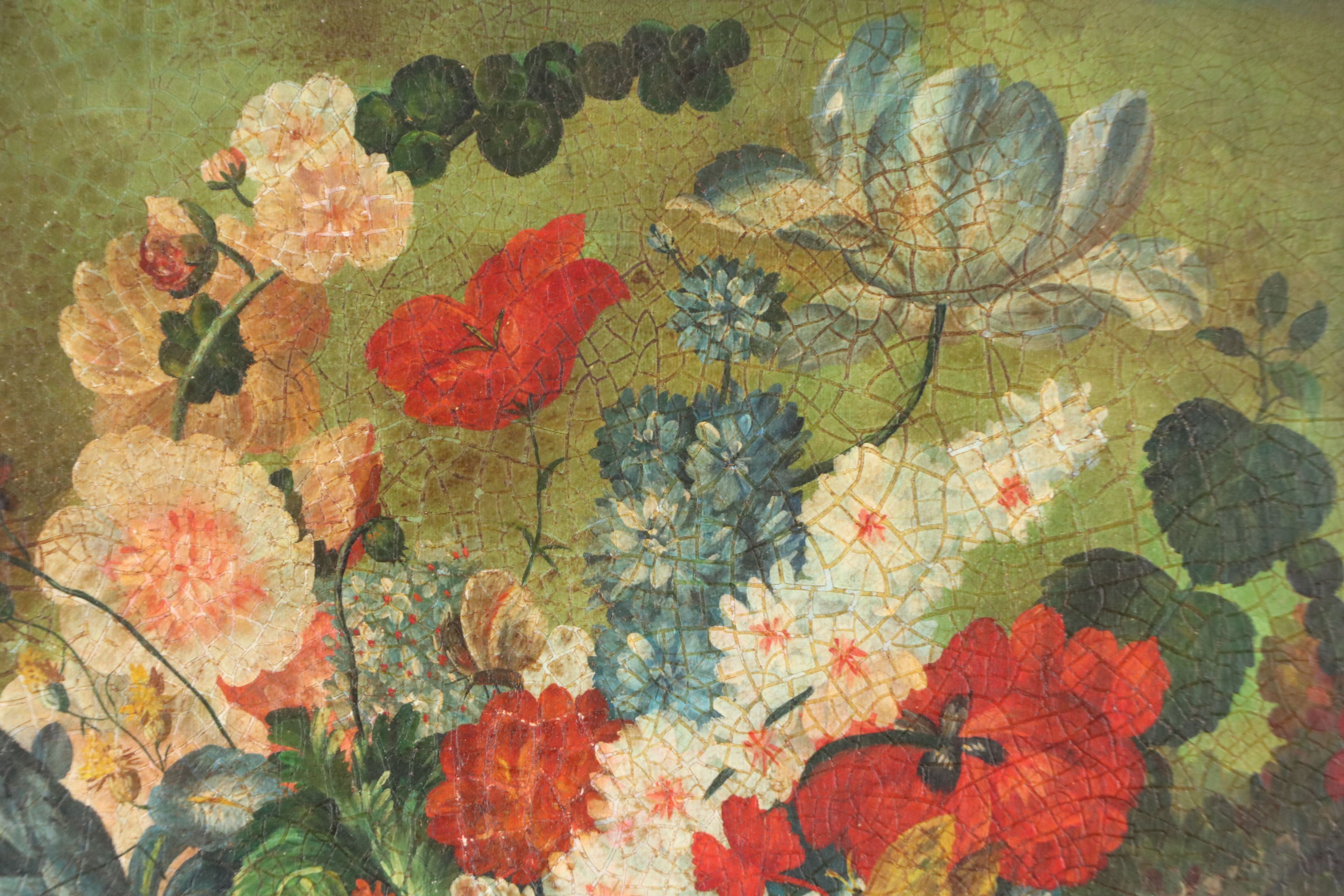 Floral Still Life Oil Painting, Late 20th Century