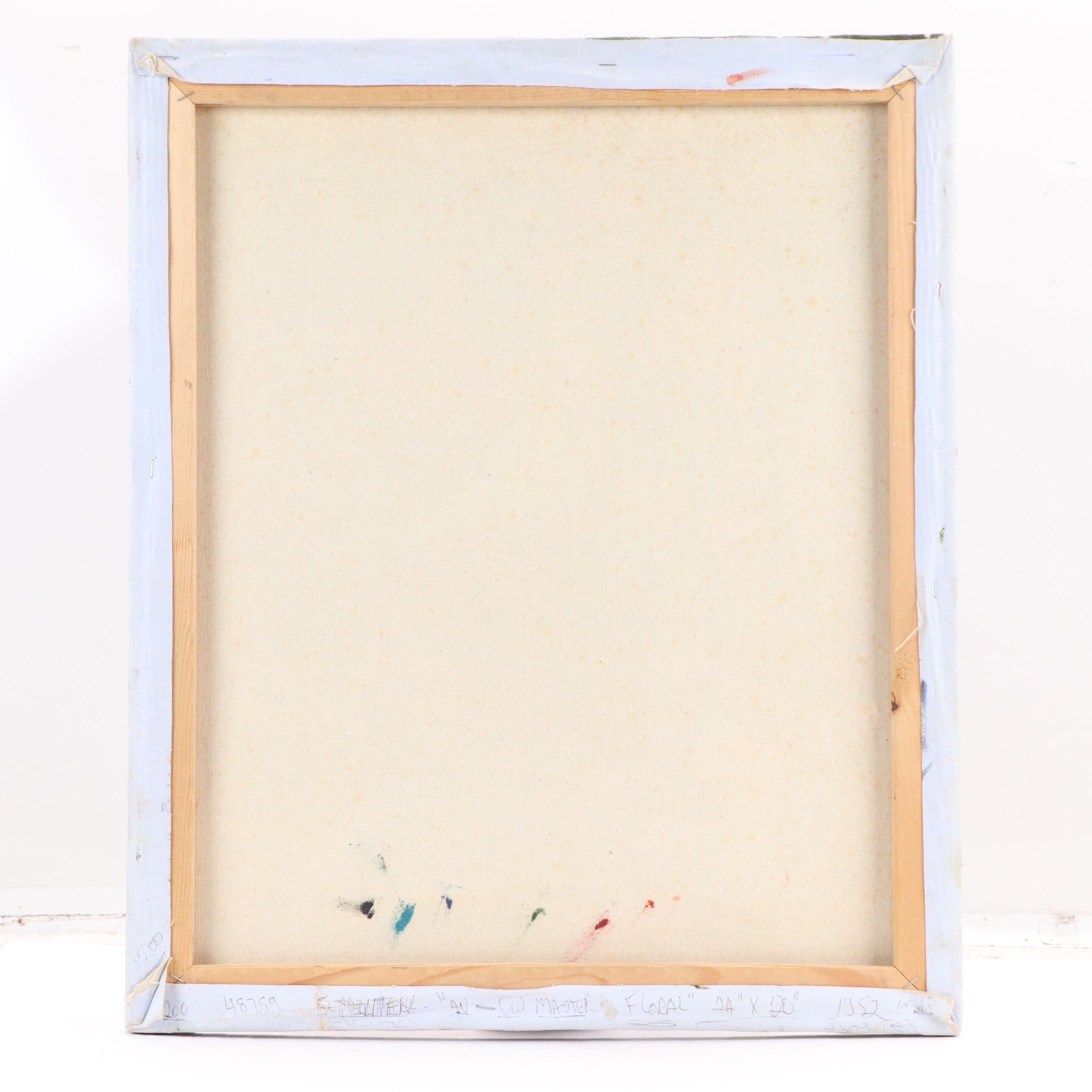 Floral Still Life Oil Painting, Late 20th Century