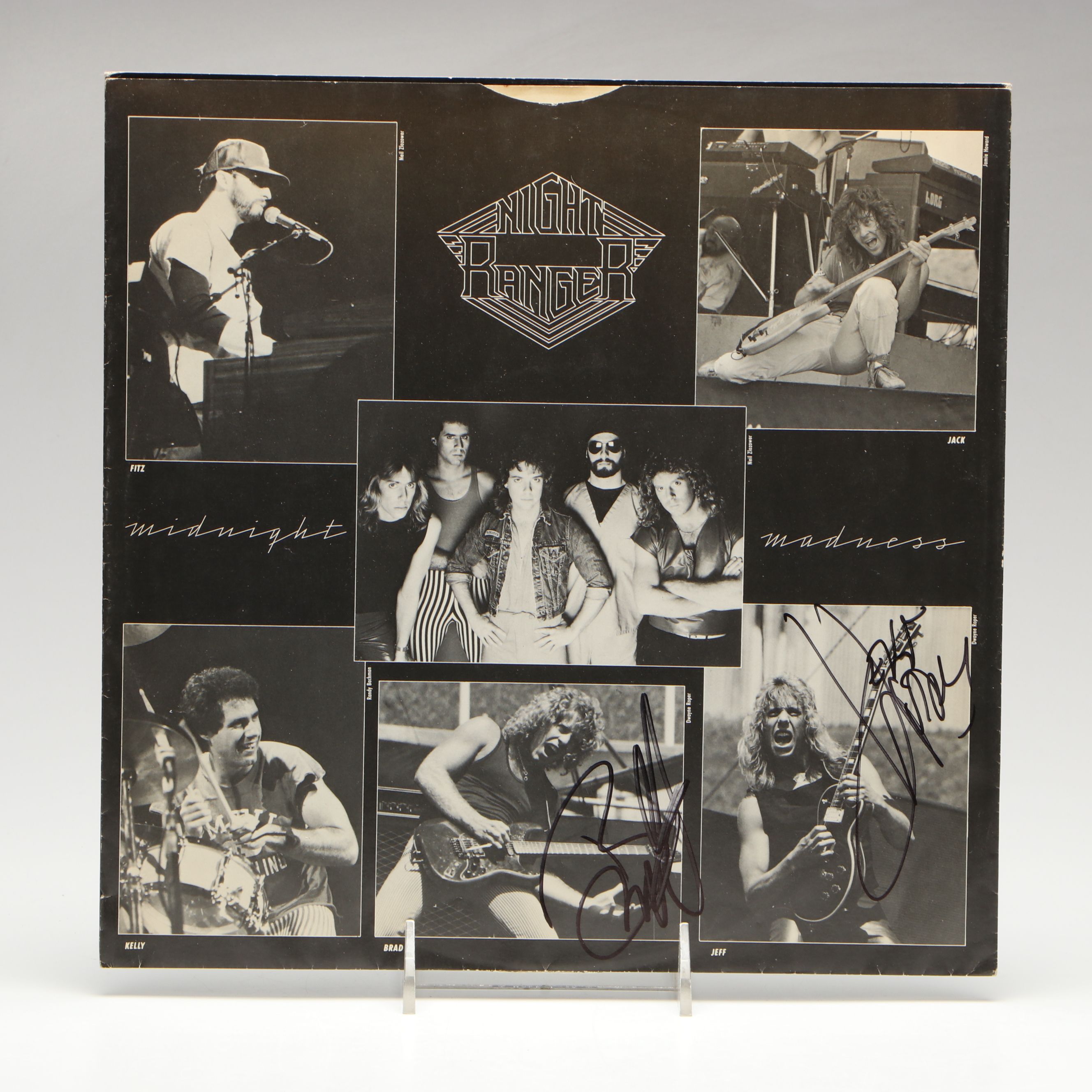 Signed Night Ranger "Midnight Madness" Record Sleeve and Inner Sleeve