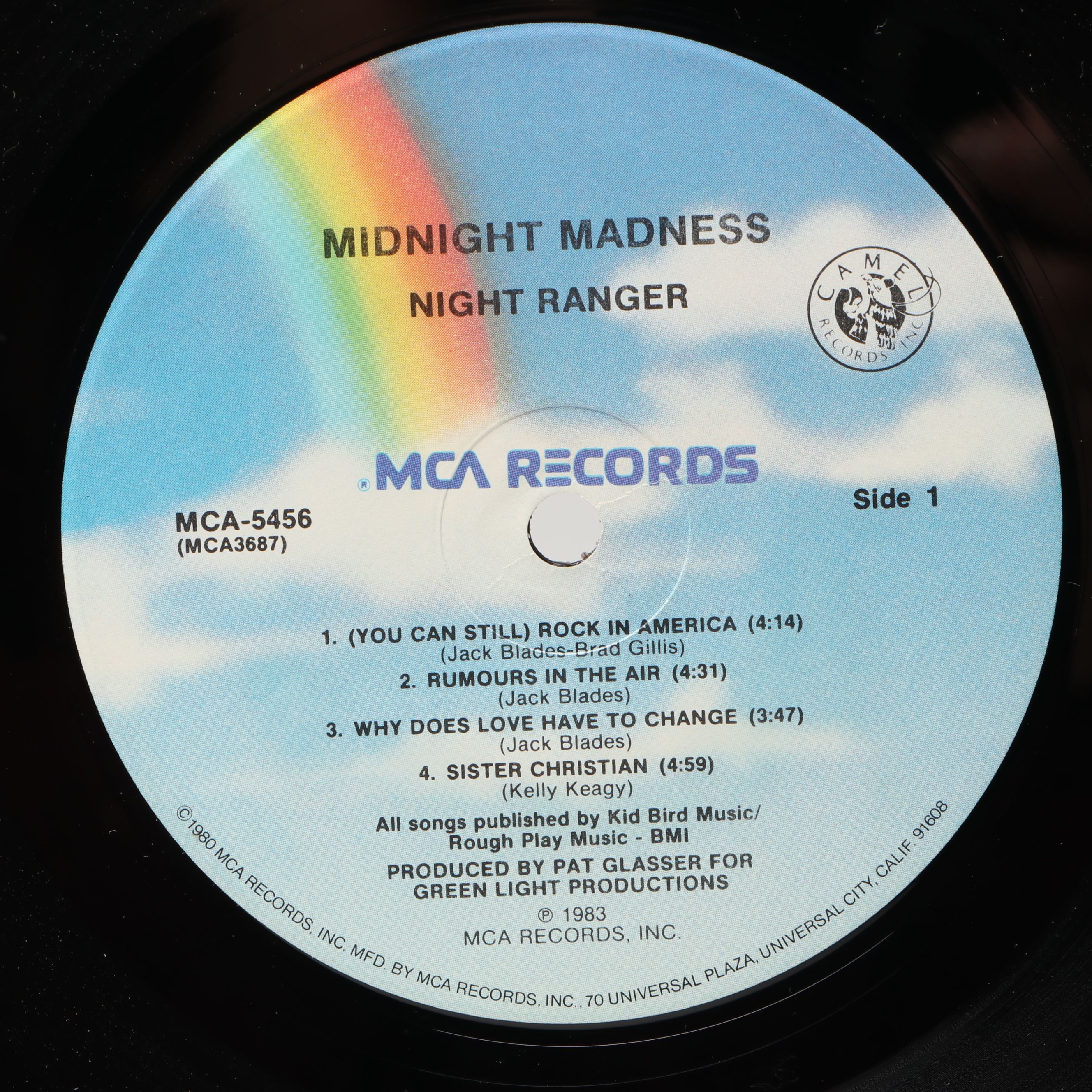 Signed Night Ranger "Midnight Madness" Record Sleeve and Inner Sleeve