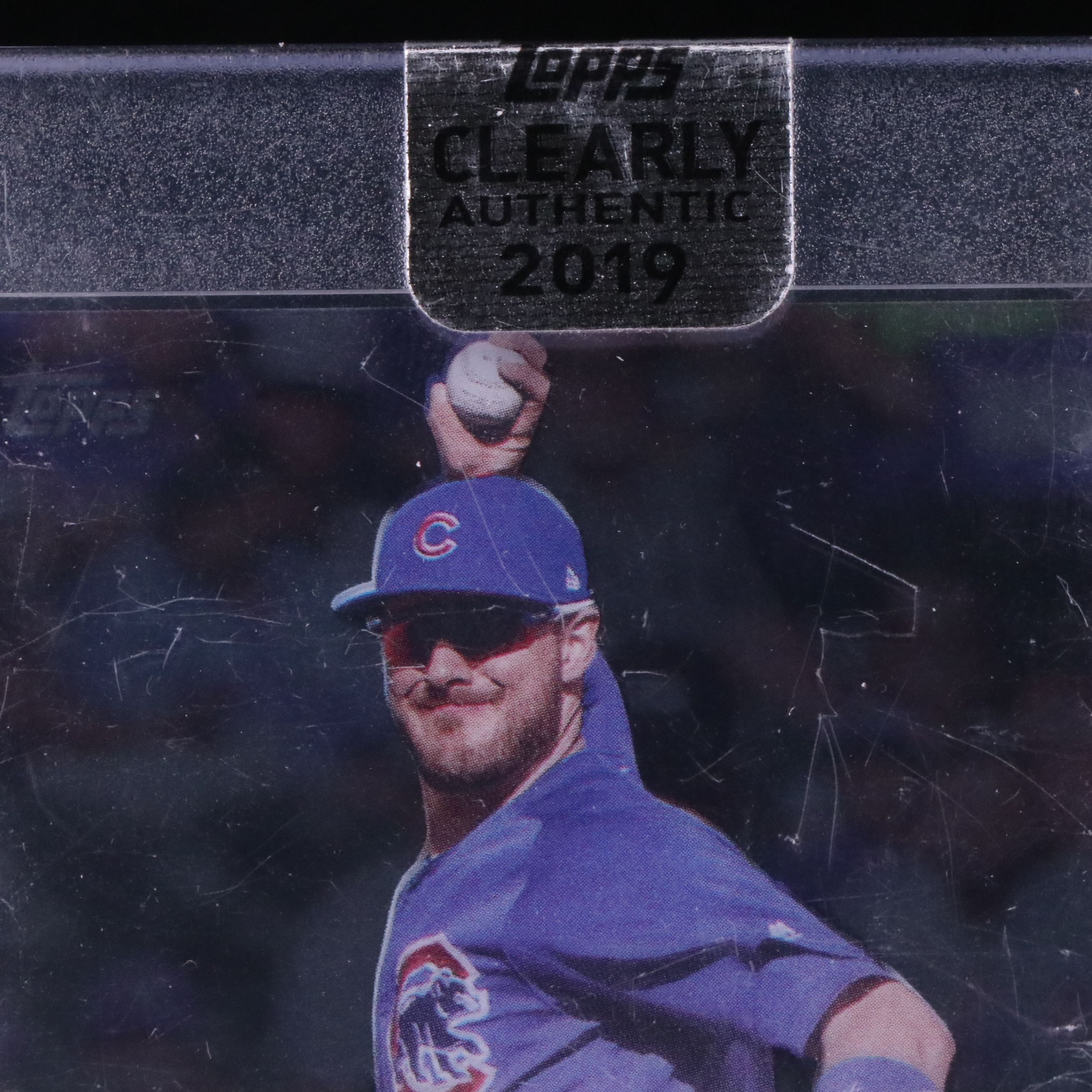 2019 Topps Clearly Authentic Kris Bryant Chicago Cubs Signed Baseball Card