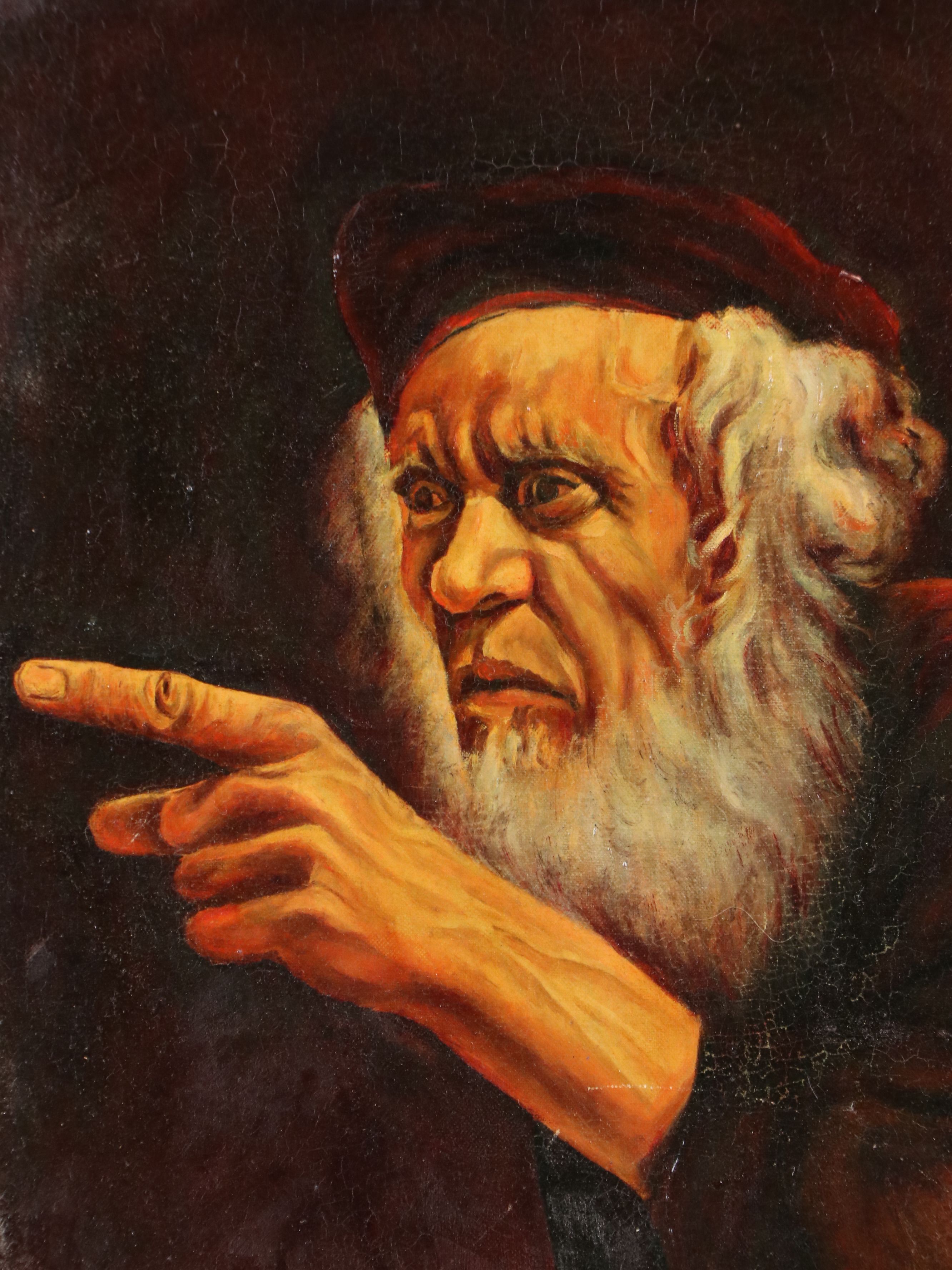 D. Wohlrath Portrait Oil Painting, Late 20th Century