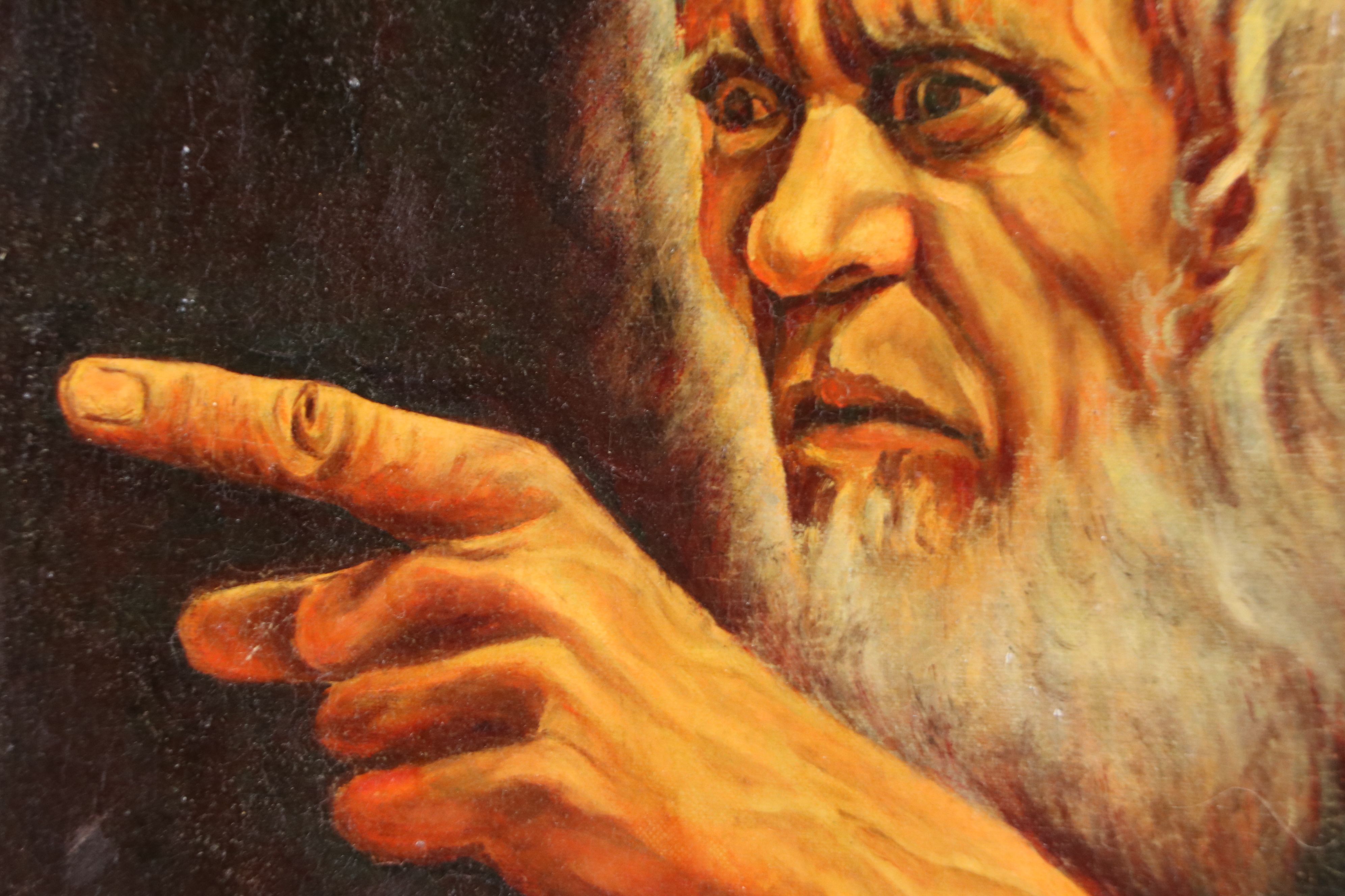 D. Wohlrath Portrait Oil Painting, Late 20th Century