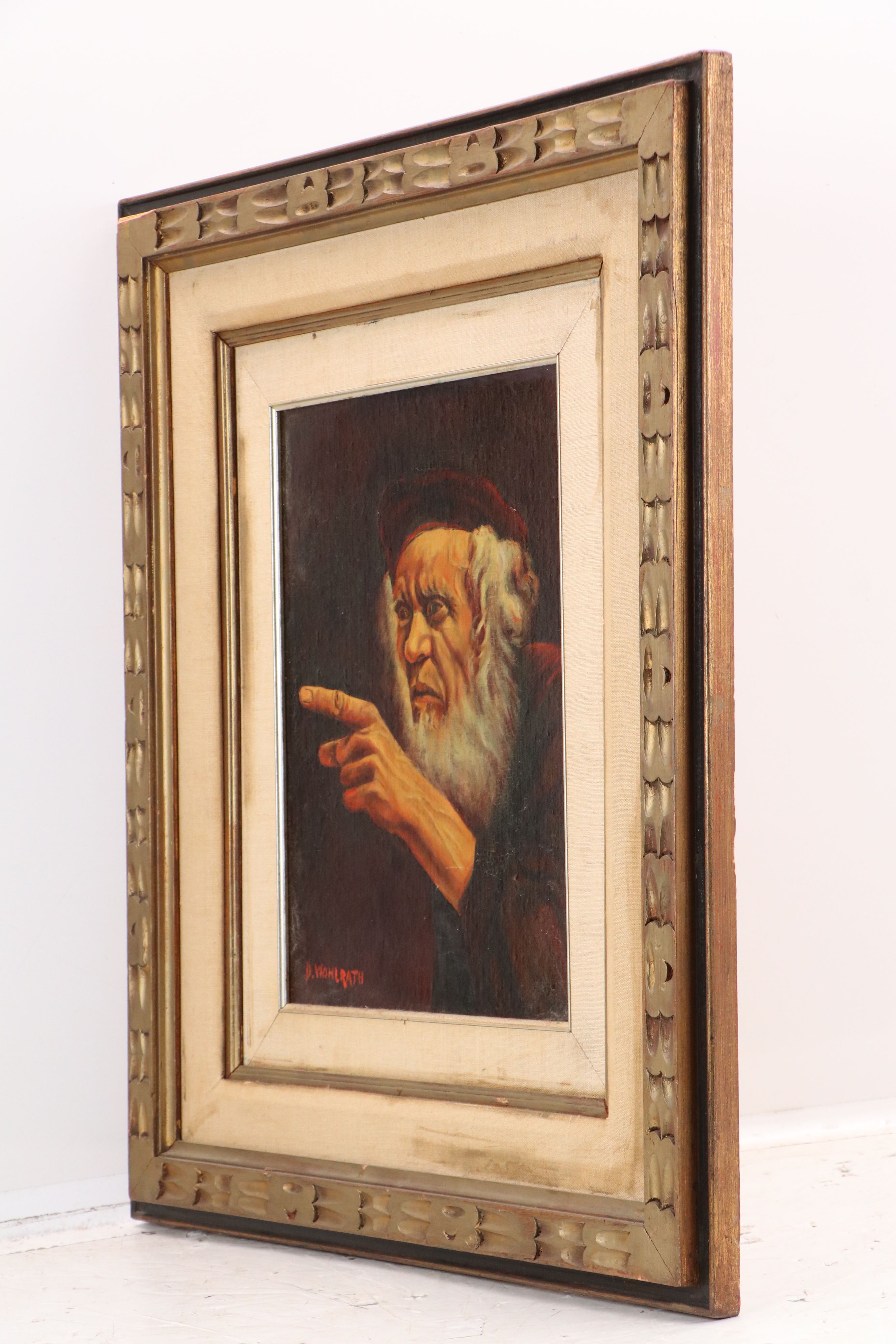 D. Wohlrath Portrait Oil Painting, Late 20th Century