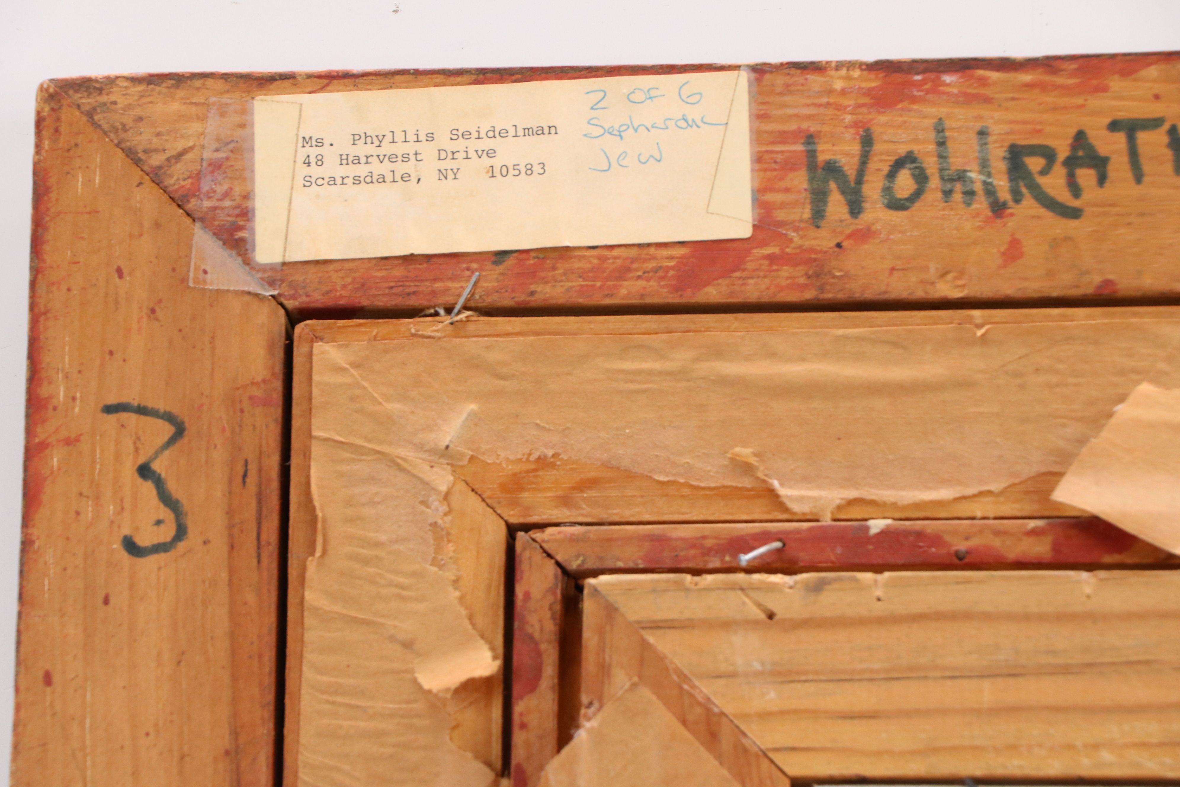 D. Wohlrath Portrait Oil Painting, Late 20th Century