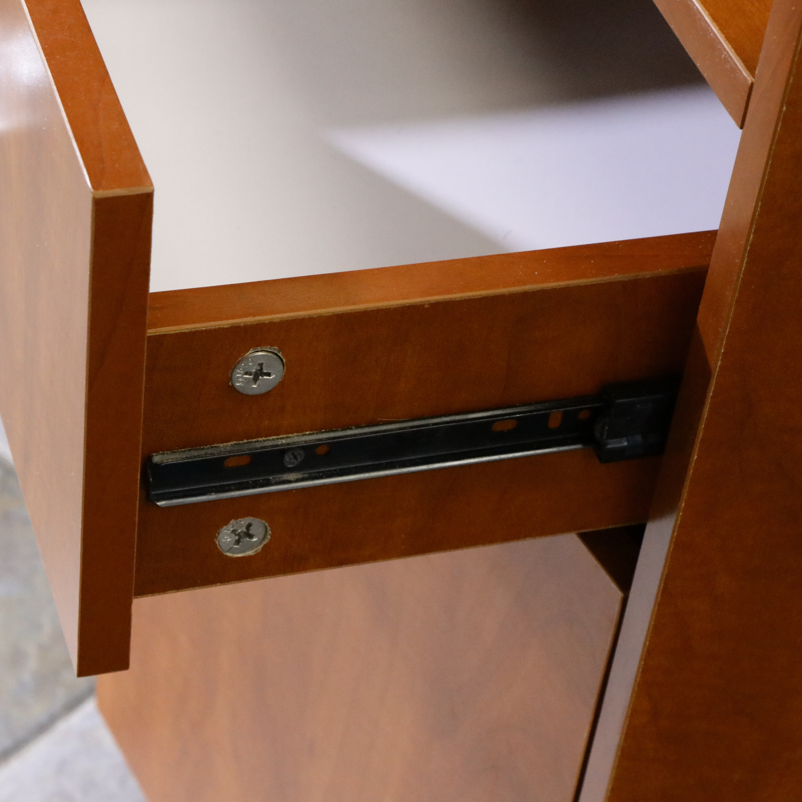 Contemporary Commercial Reception Desk with Glass Reception Desk