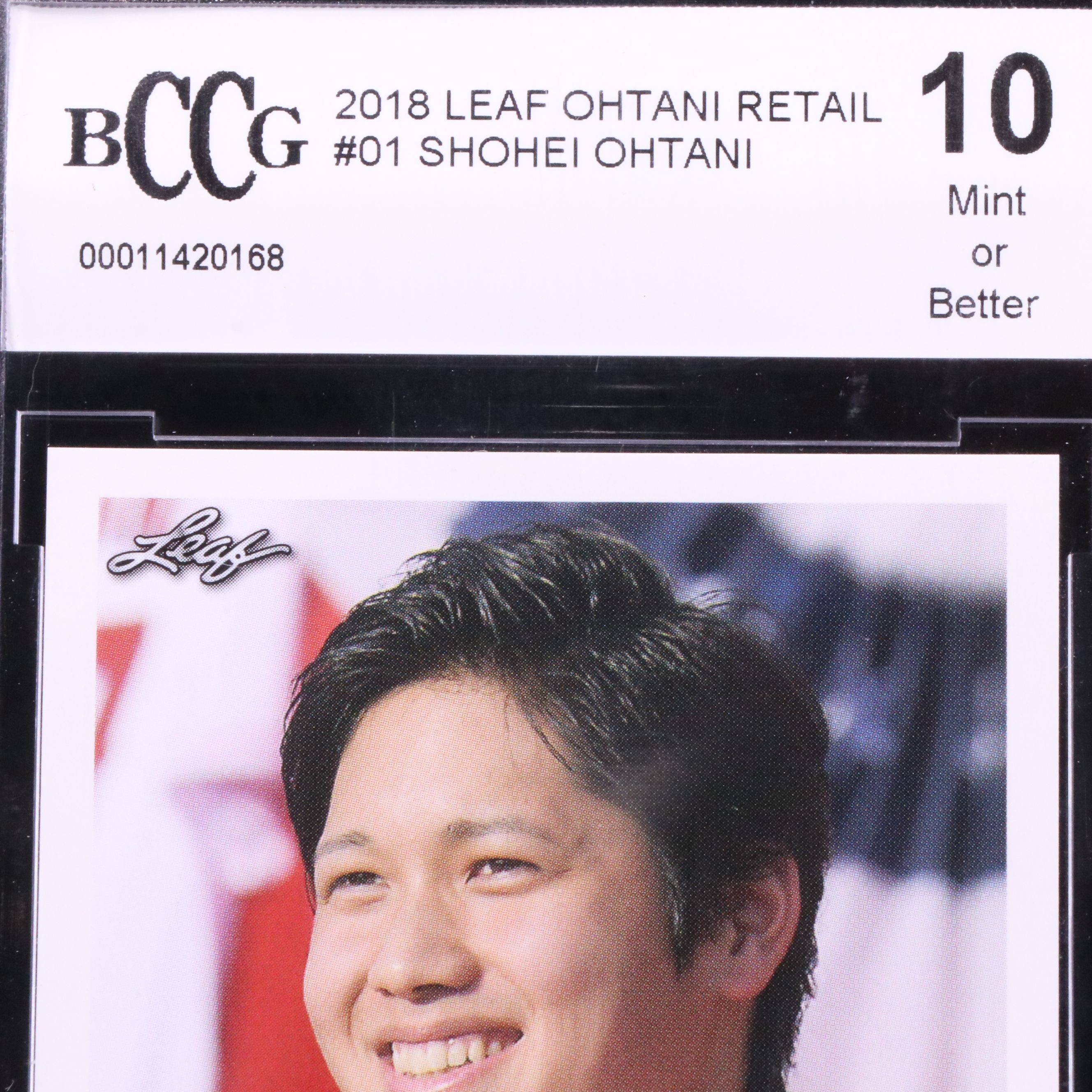 2018 Leaf Shohei Ohtani Rookie Year Baseball Card Graded BCCG 10
