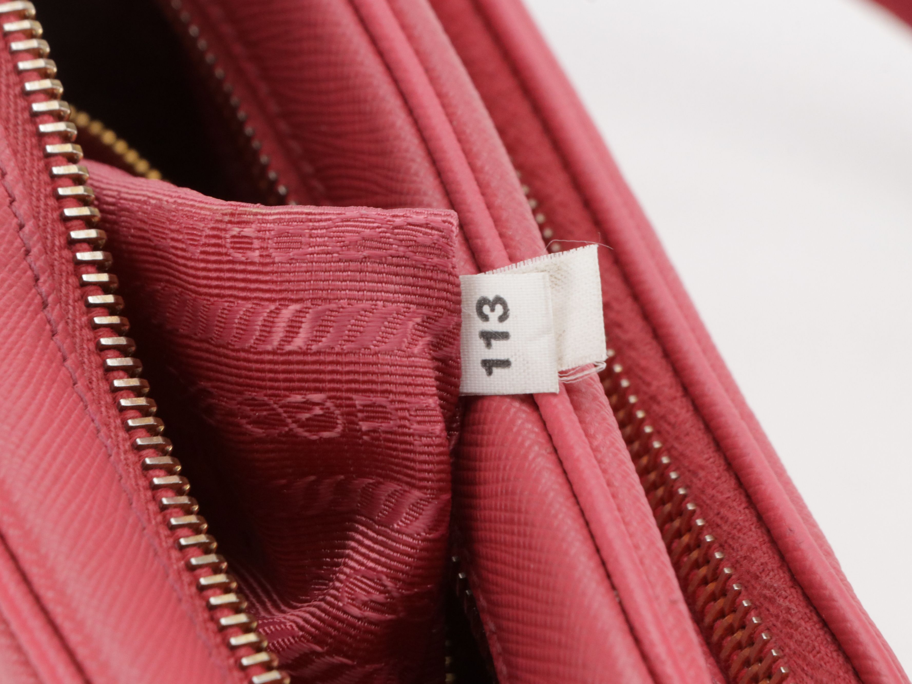 Prada Crossbody Bag in Watermelon Pink Saffiano Leather