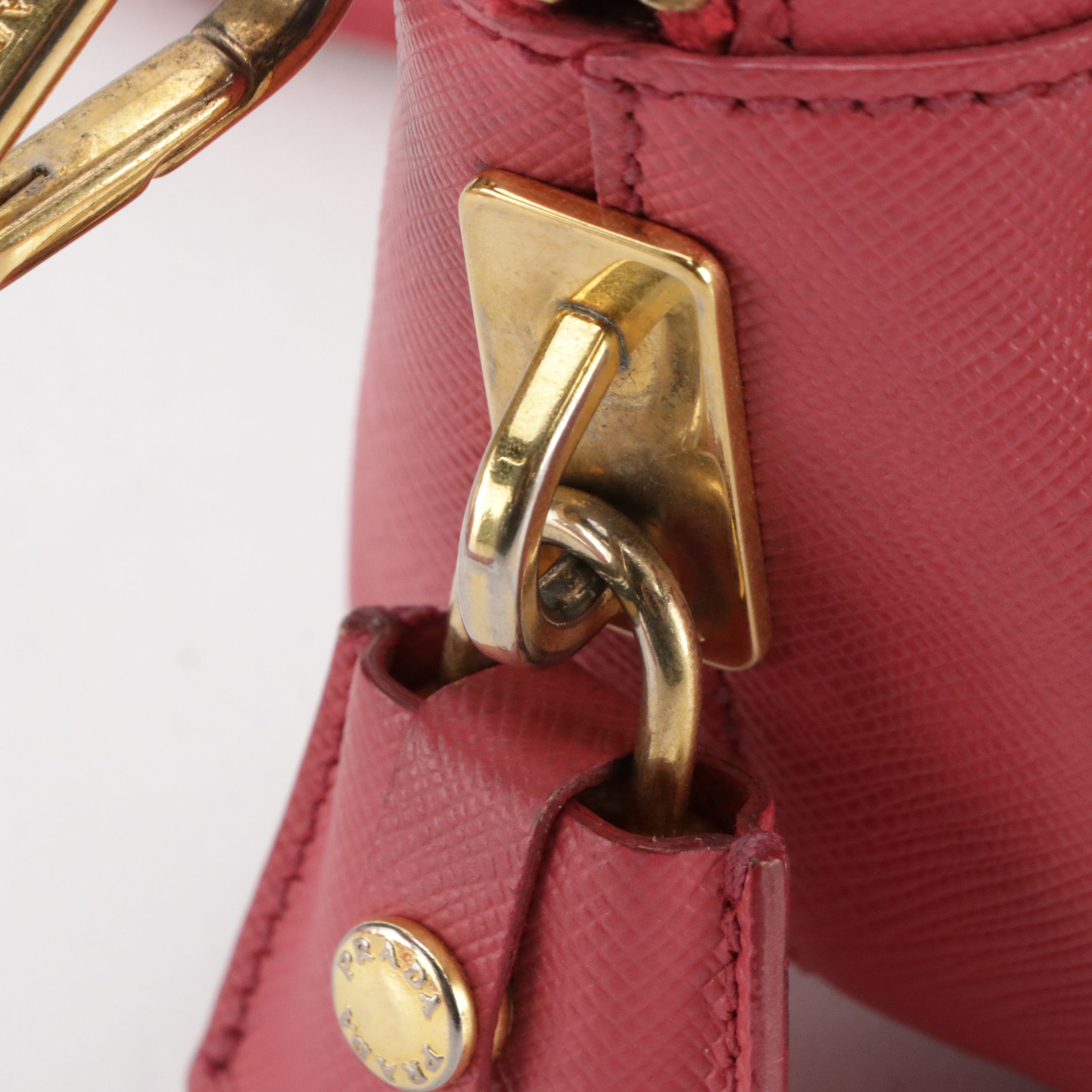 Prada Crossbody Bag in Watermelon Pink Saffiano Leather