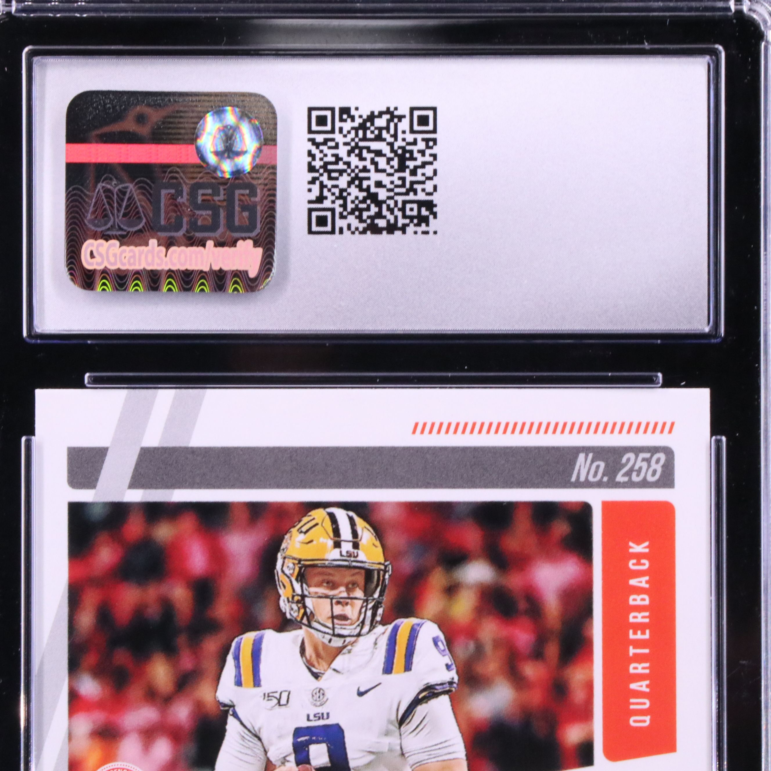 2020 Prestige Joe Burrow Cincinnati Bengals Rookie Football Card Graded CSG 10