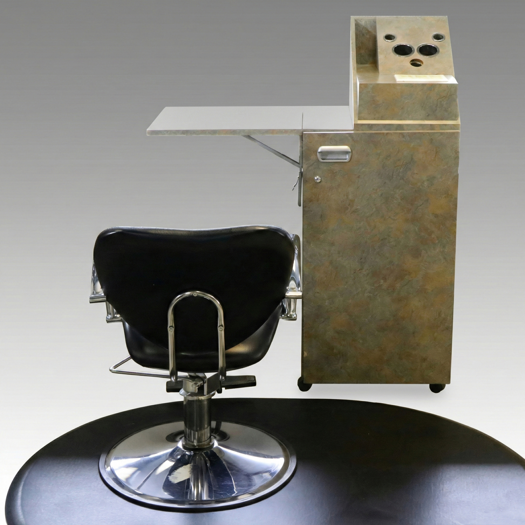 Contemporary Salon Chair and Station with Mat
