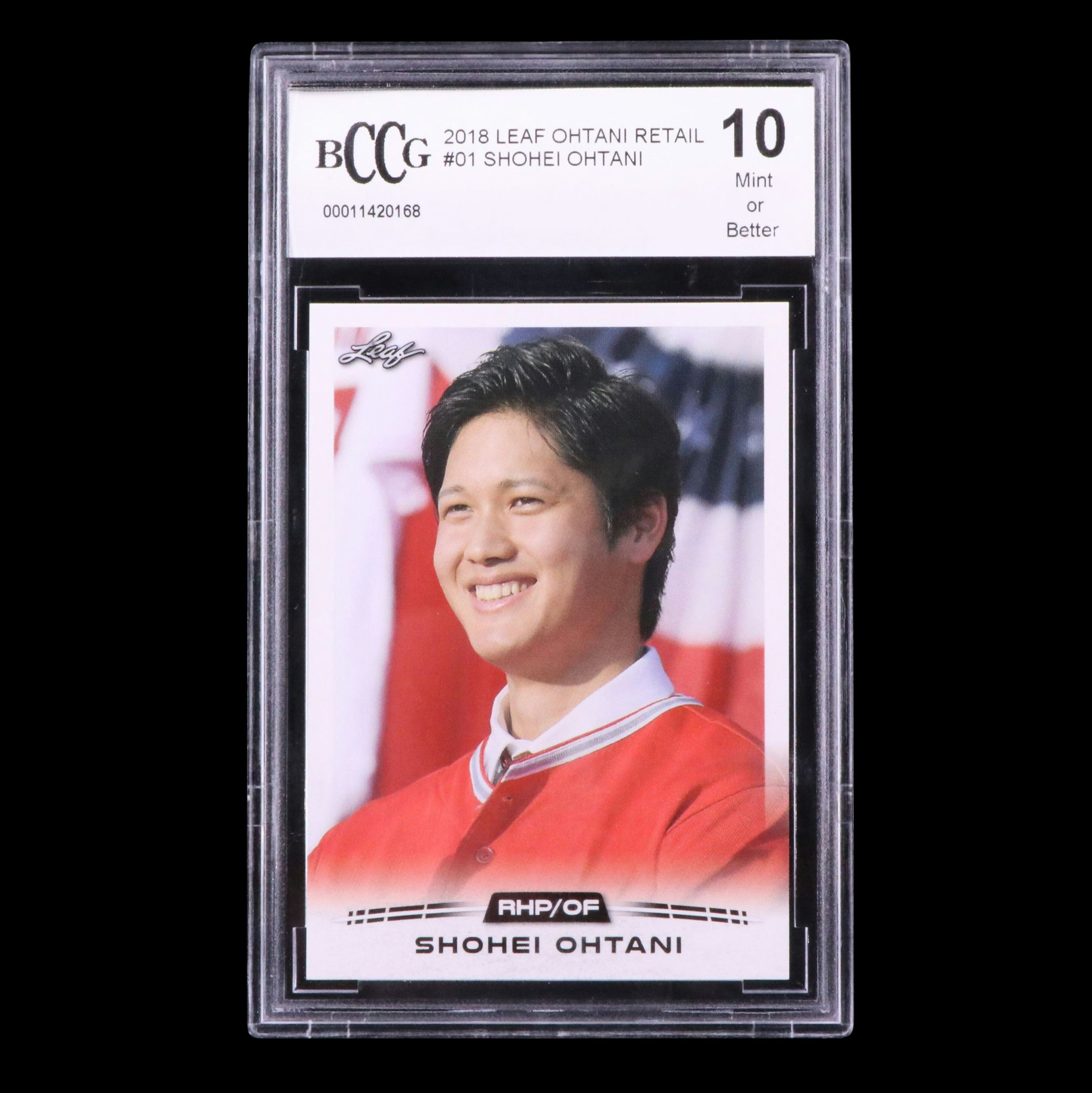 2018 Leaf Shohei Ohtani Rookie Year Baseball Card Graded BCCG 10