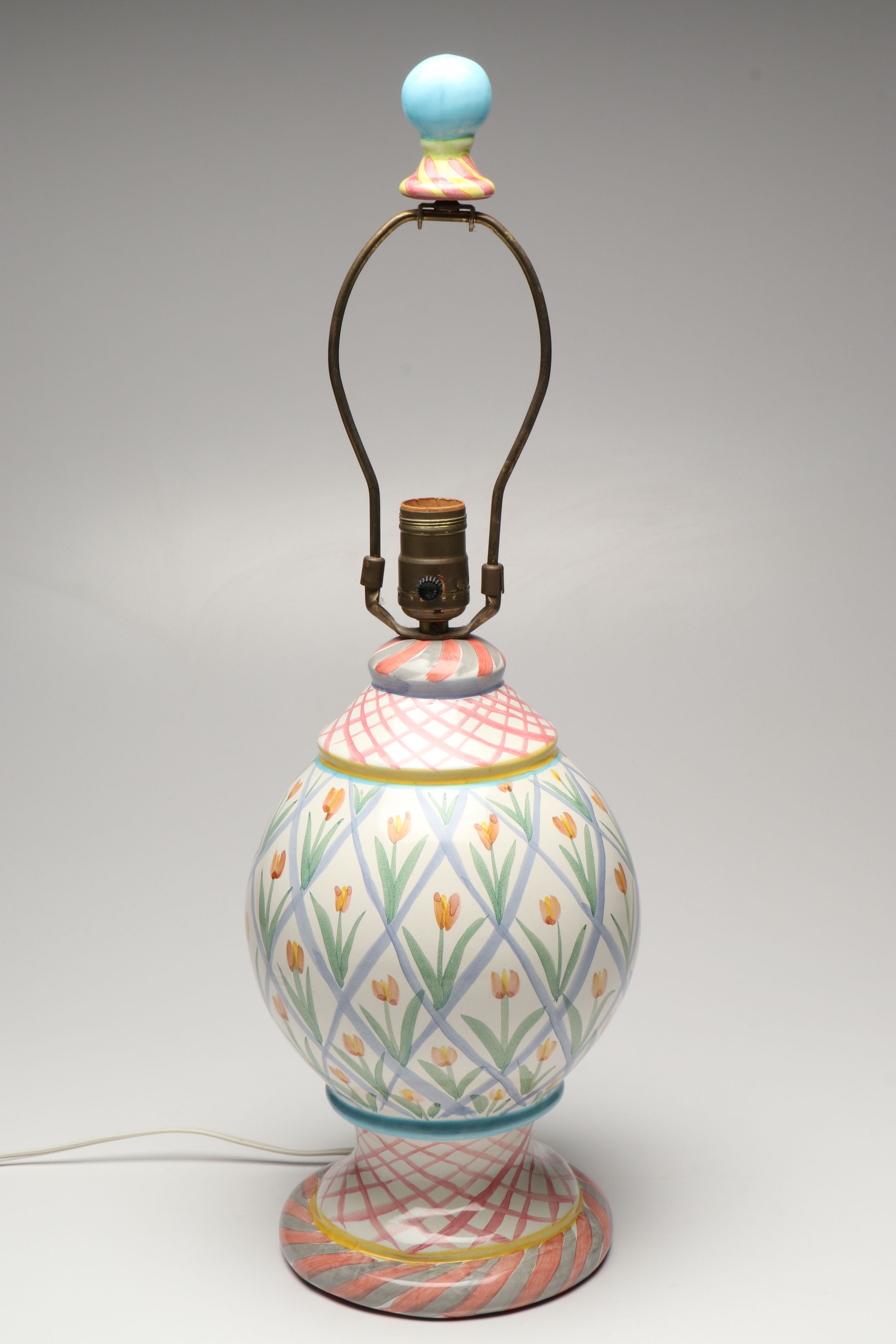 MacKenzie-Childs "Aalsmeer" Ceramic Table Lamp, Late 20th/Early 21st Century