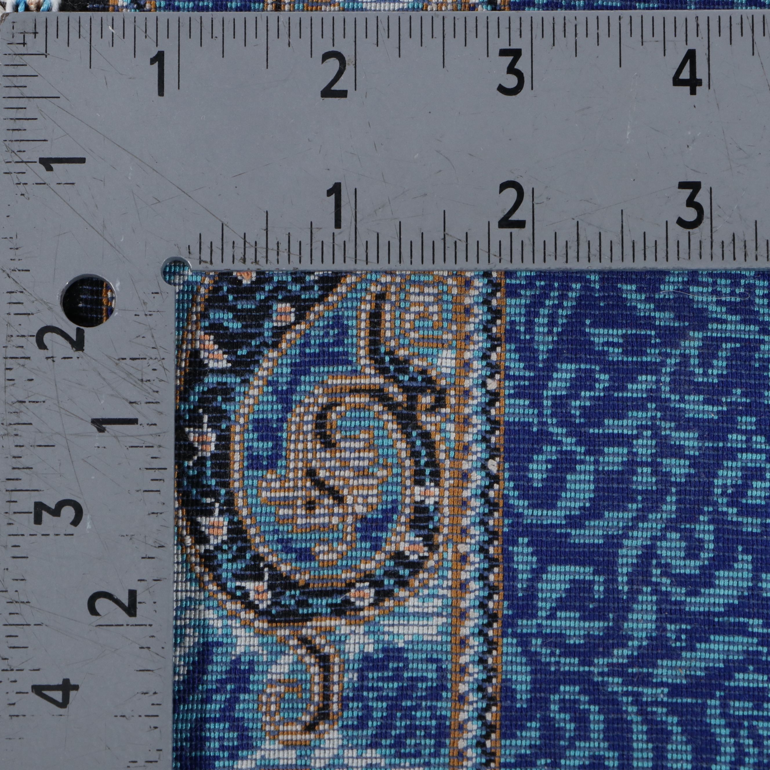 2' x 6'5 Hand-Knotted Persian Qom Silk Carpet Runner