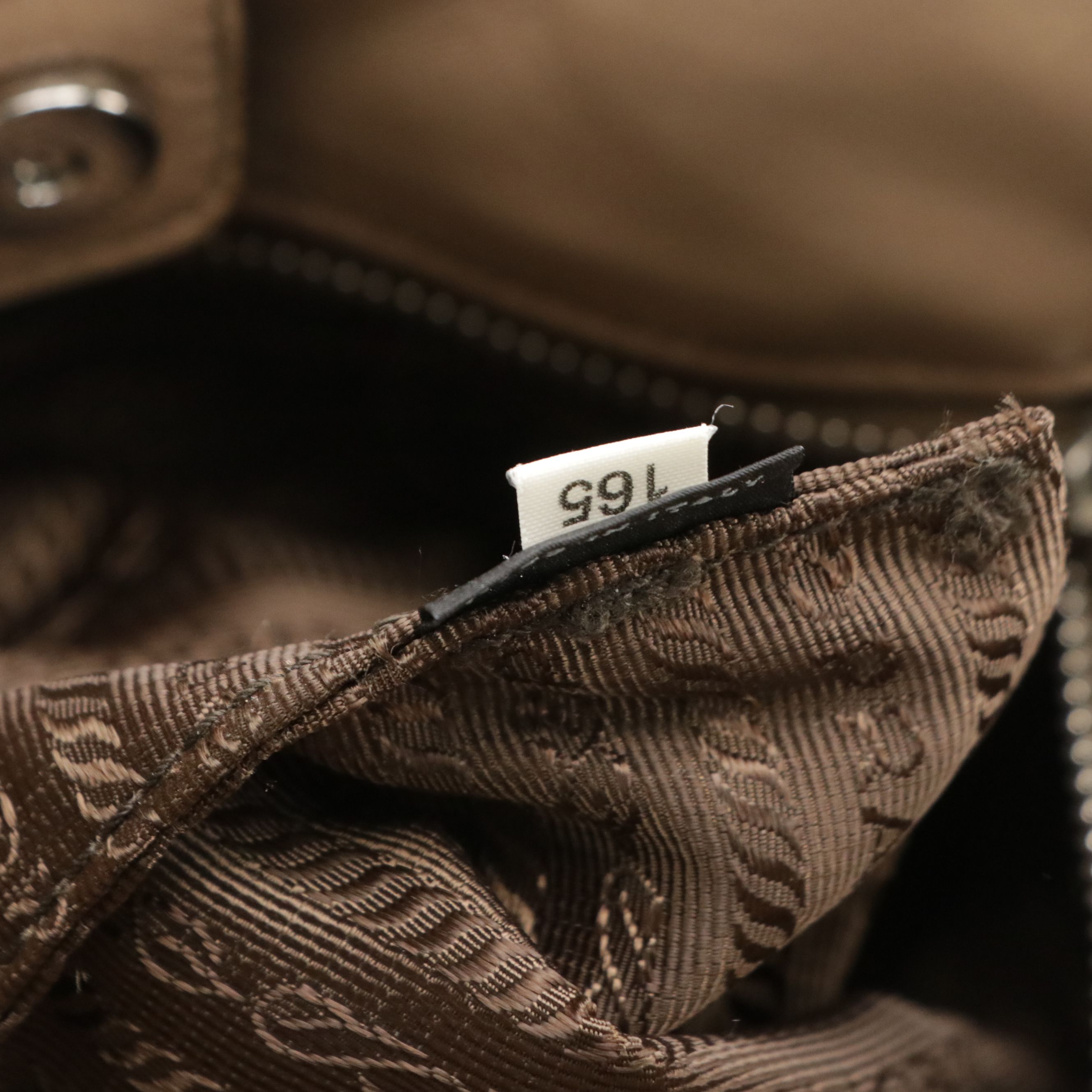 Prada Two-Way Tote Bag in Beige Gauffré Lambskin Leather