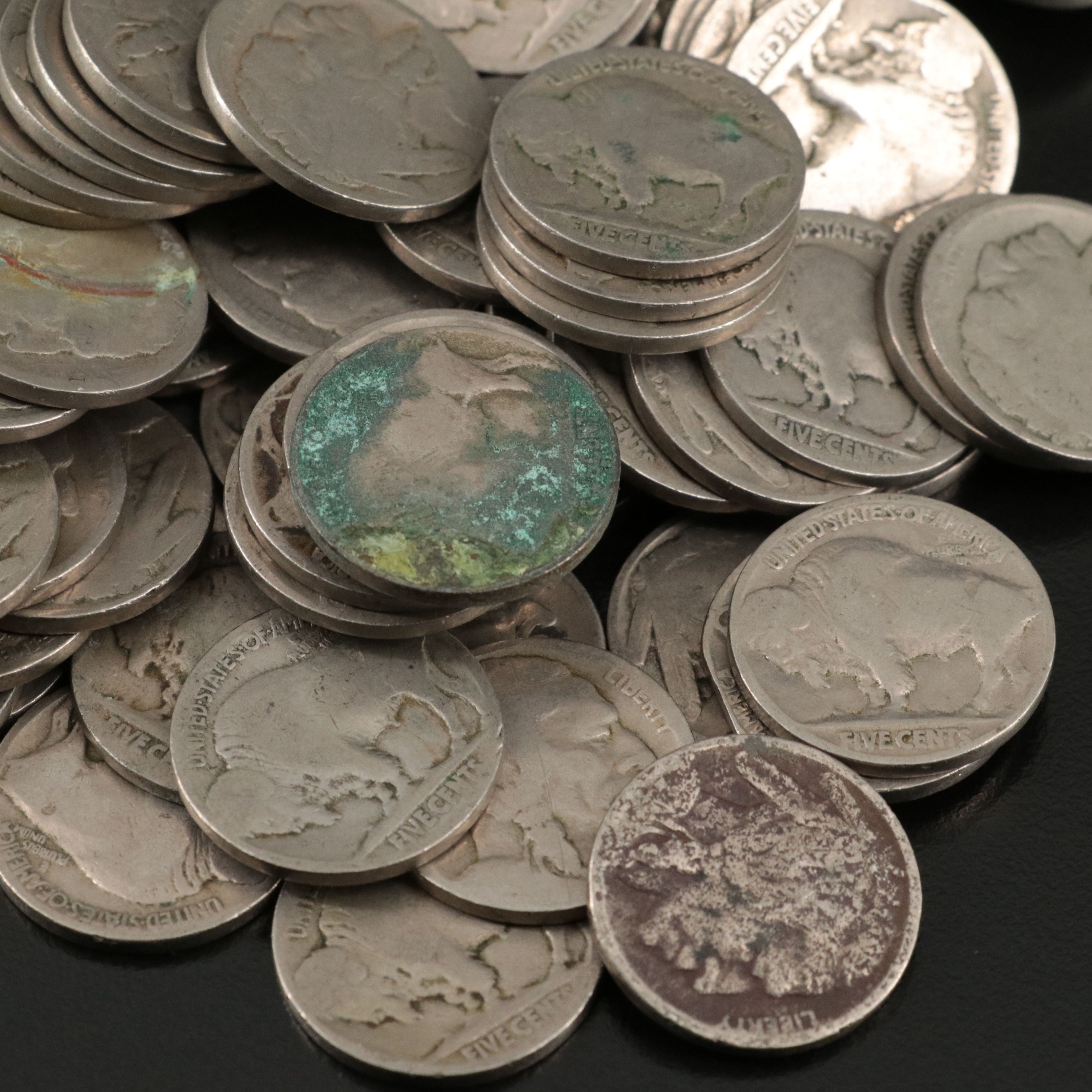 More Than 800 Buffalo Nickels With No Dates