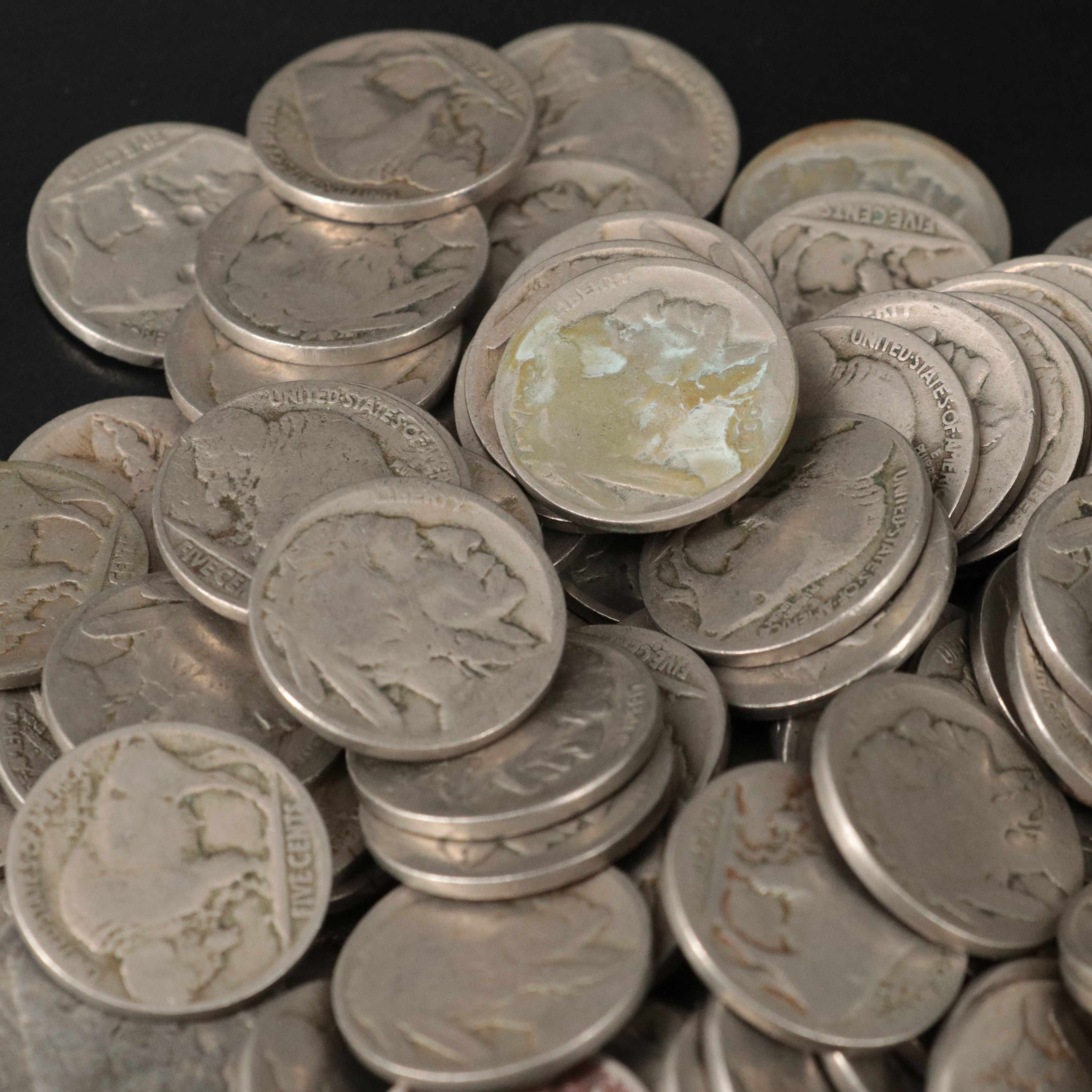 More Than 800 Buffalo Nickels With No Dates