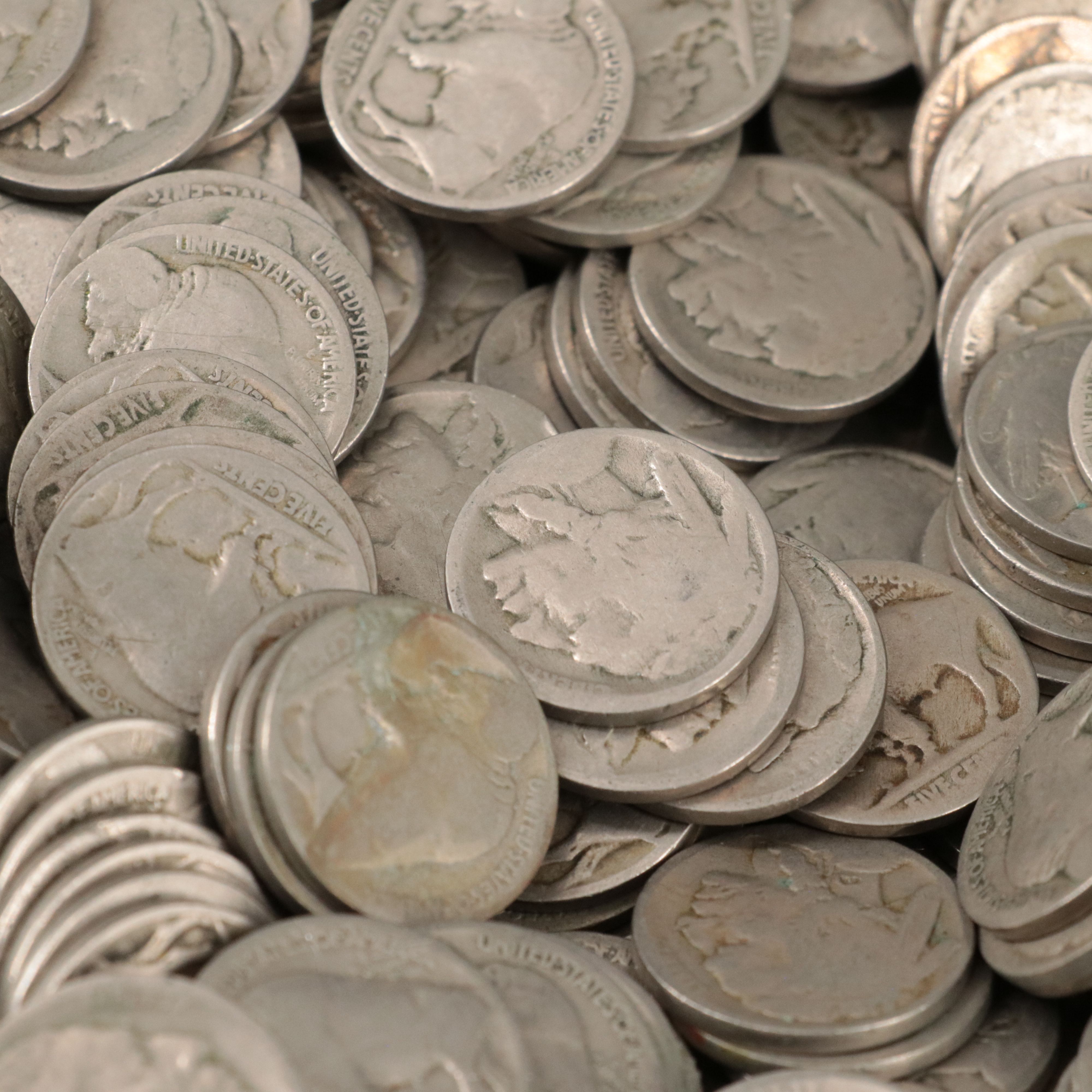 More Than 800 Buffalo Nickels With No Dates