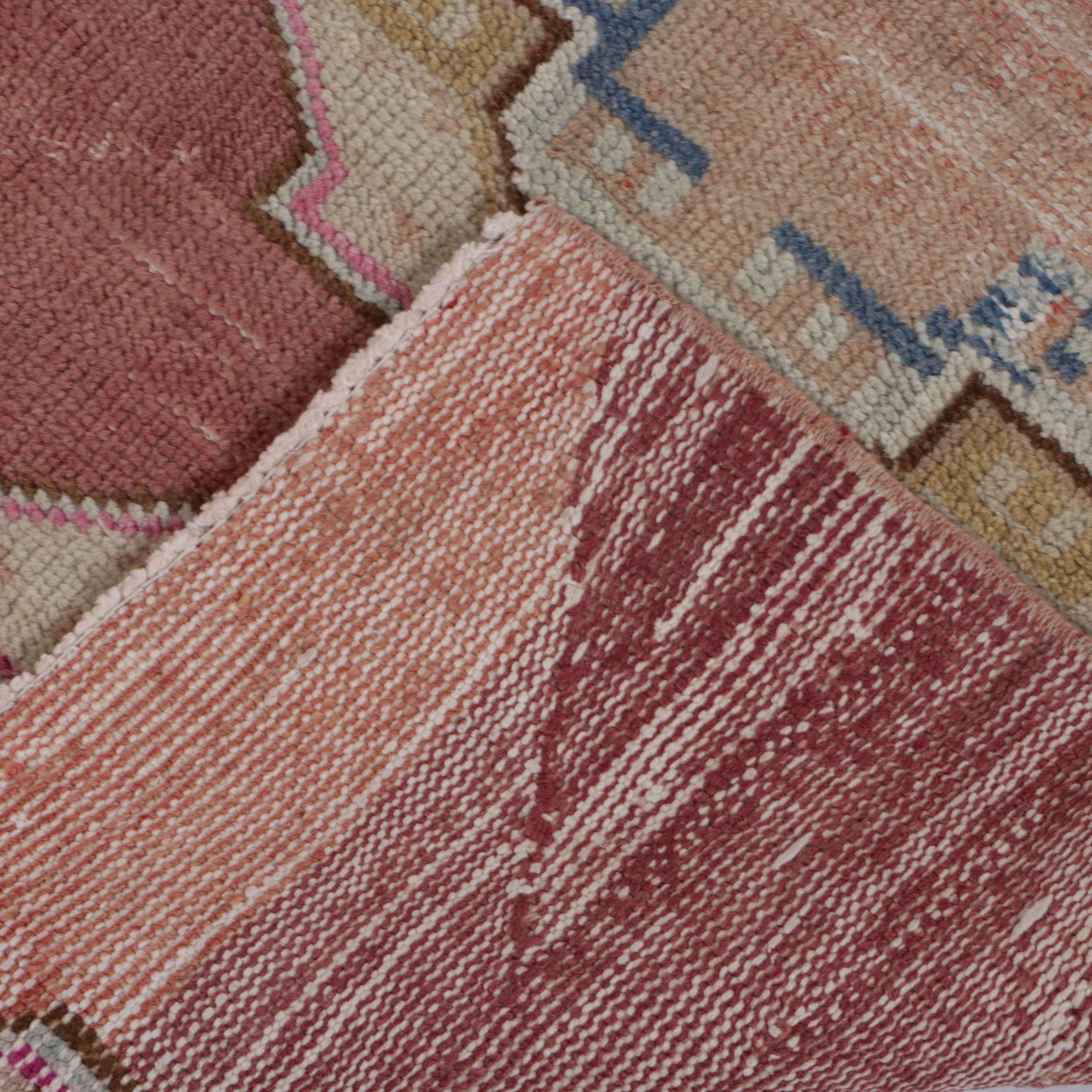 2'2 x 3'7 Hand-Knotted Turkish Anatolian Accent Rug