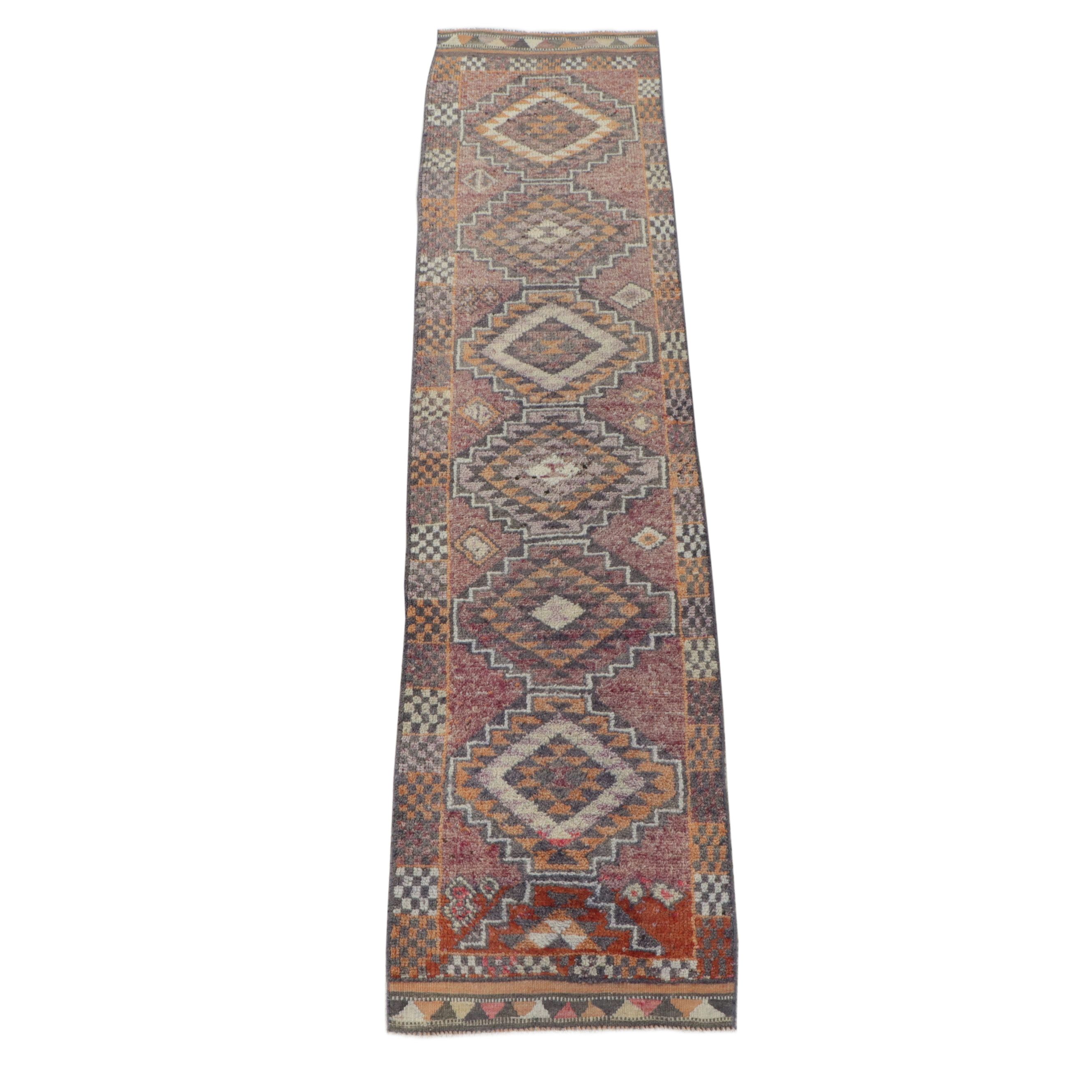 2'10 x 11'11 Hand-Knotted Turkish Oushak Carpet Runner