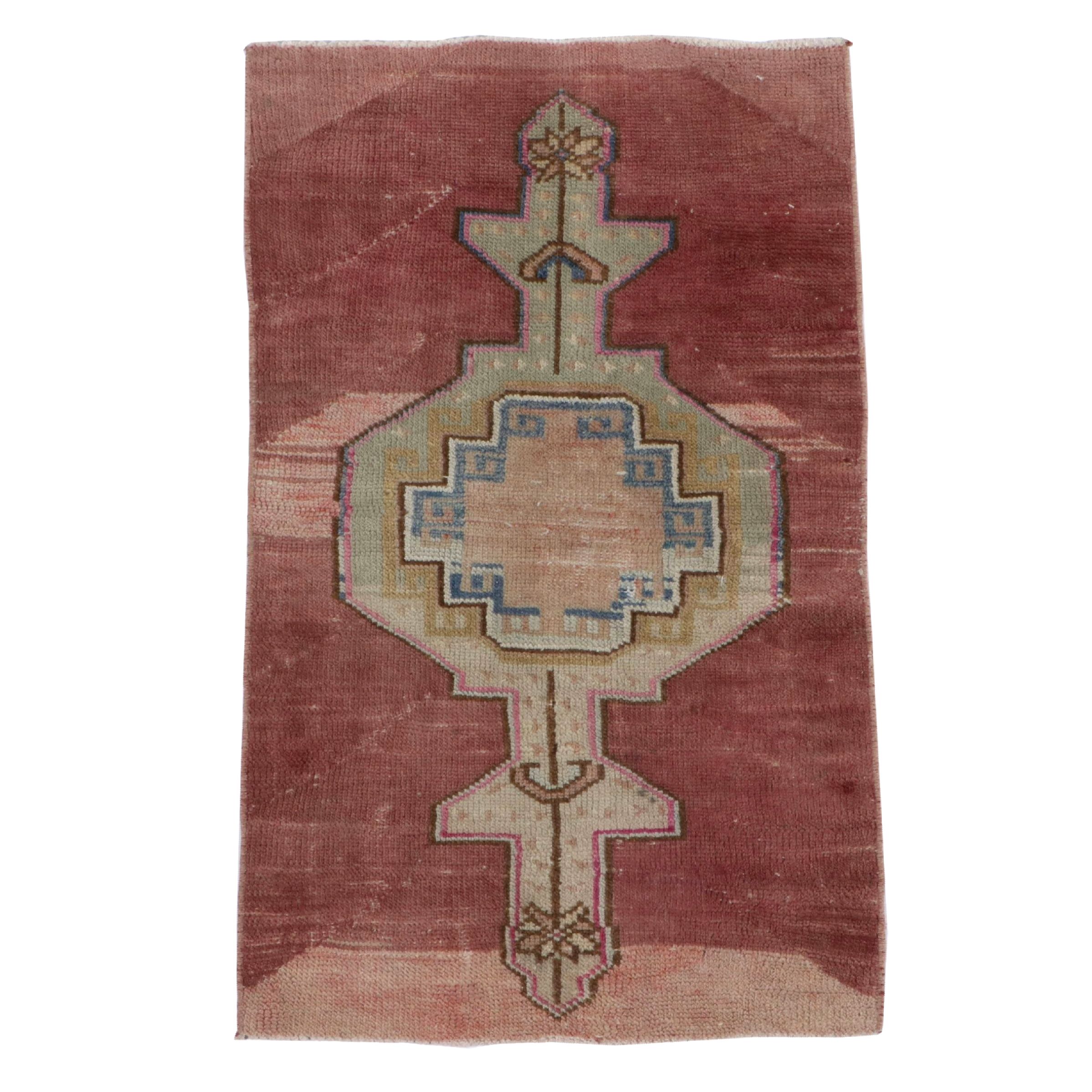 2'2 x 3'7 Hand-Knotted Turkish Anatolian Accent Rug